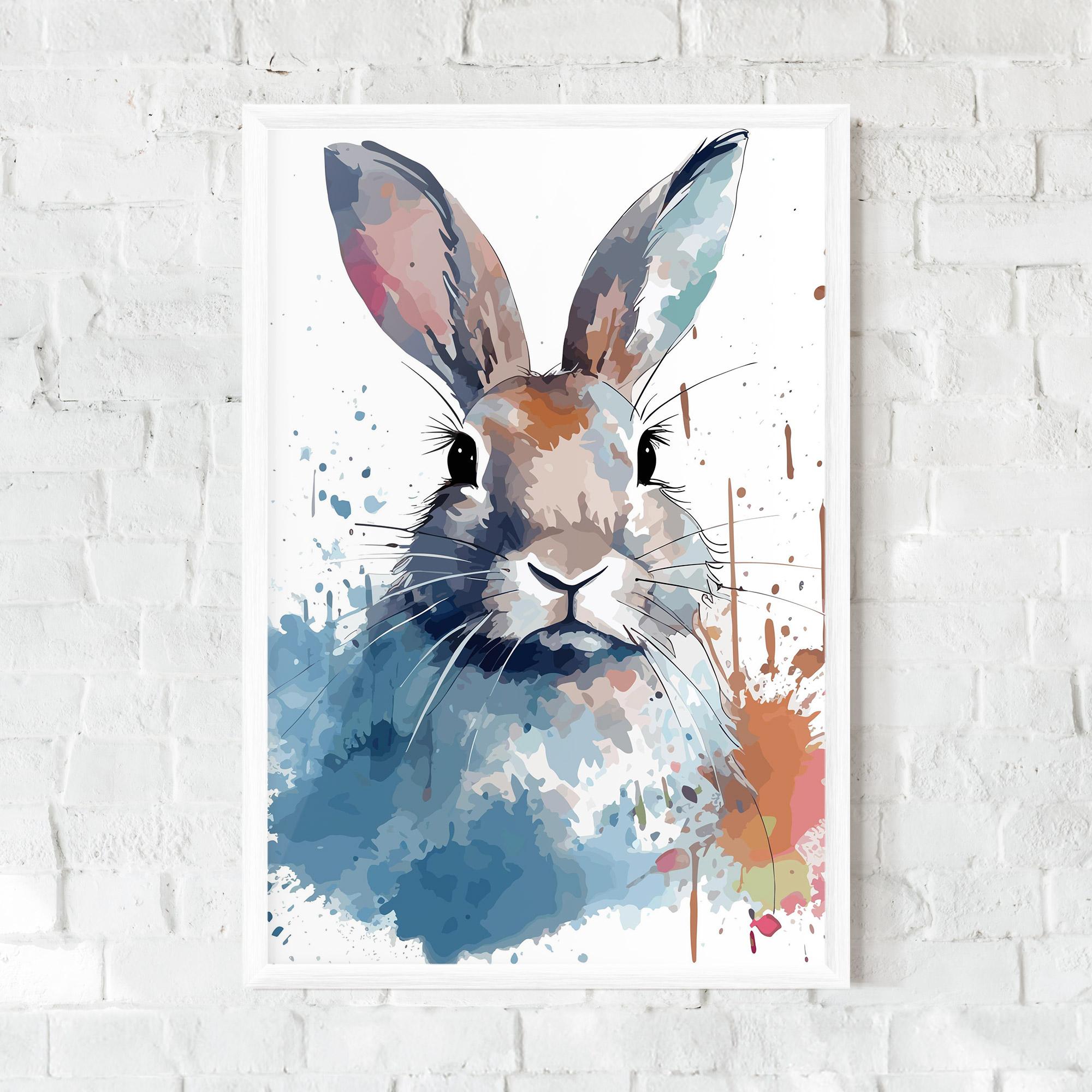 Keretezett Poszter Bunny Art Splash mockup 0