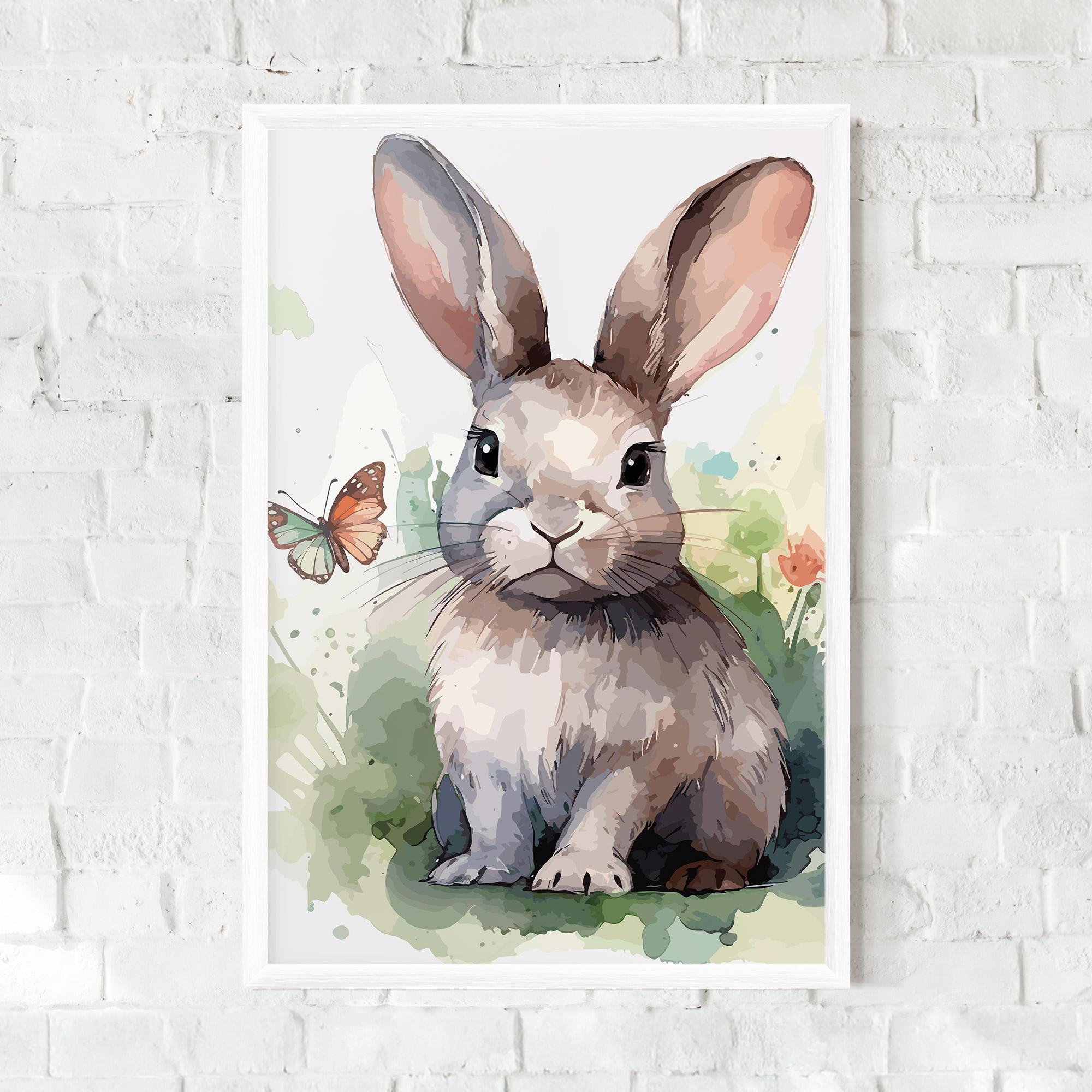 Keretezett Poszter Pretty Bunny Art mockup 0