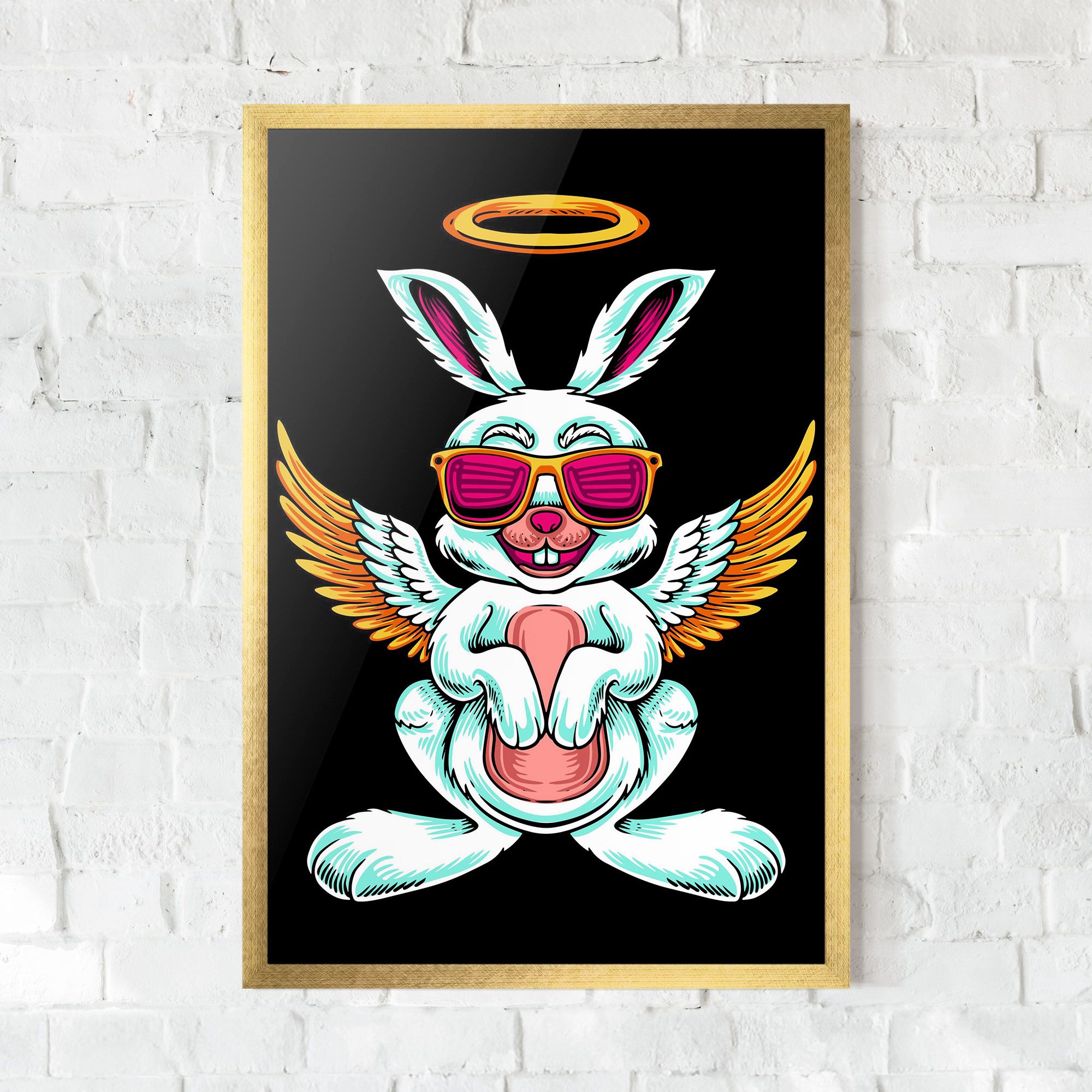 Angel Cool Bunny mockup 0