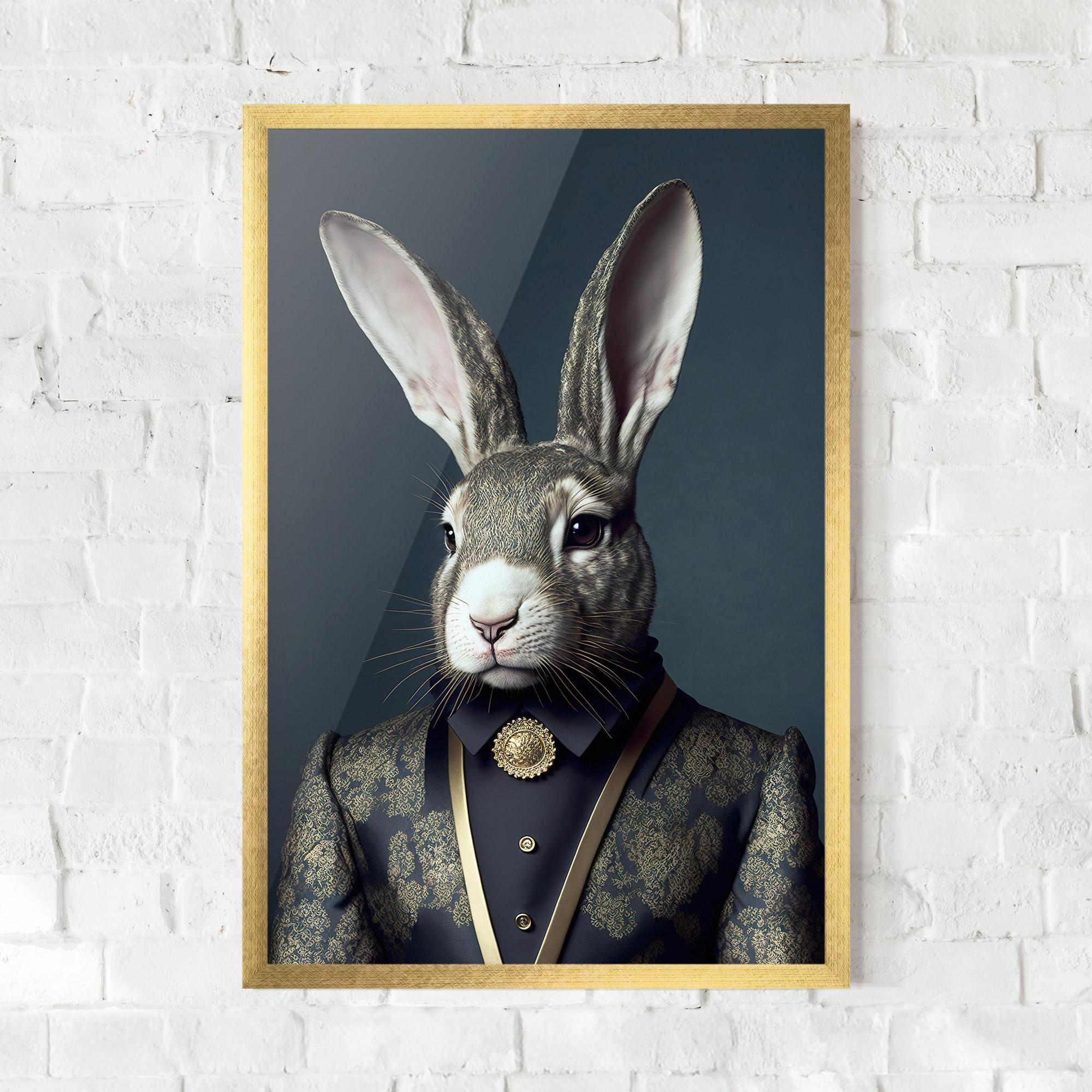 Keretezett Poszter Elegant Rabbit mockup 0