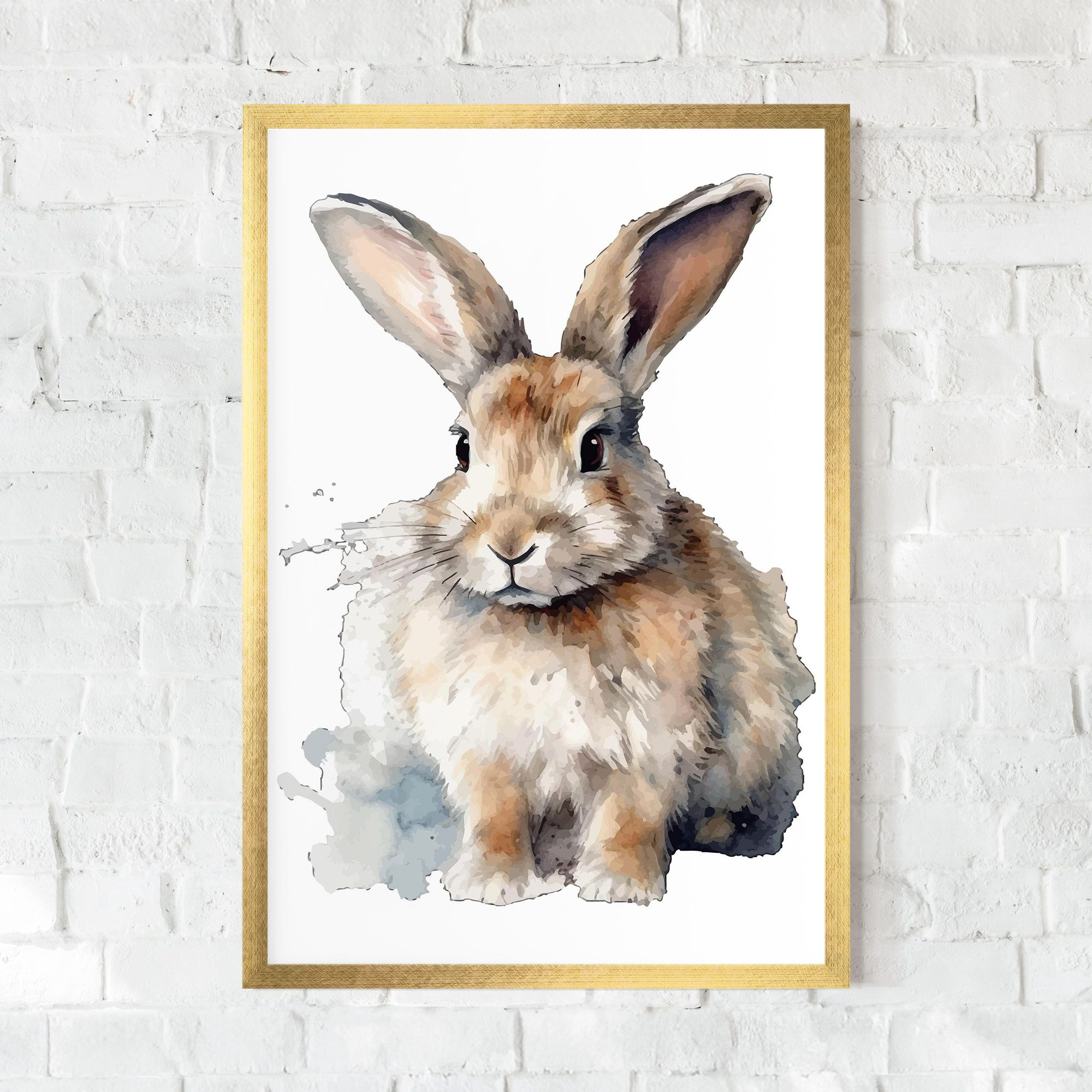 Watercolor Cute Bunny mockup 0