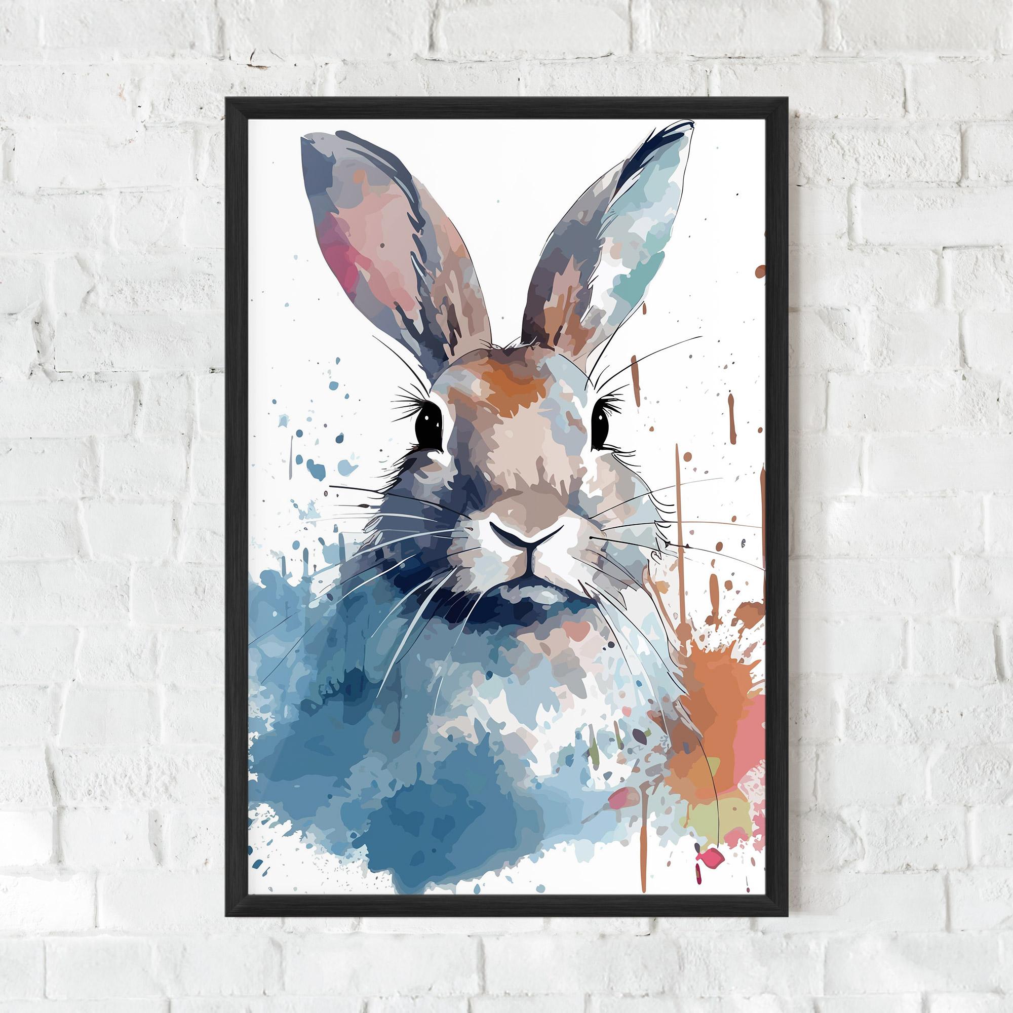 Keretezett Poszter Bunny Art Splash mockup 0