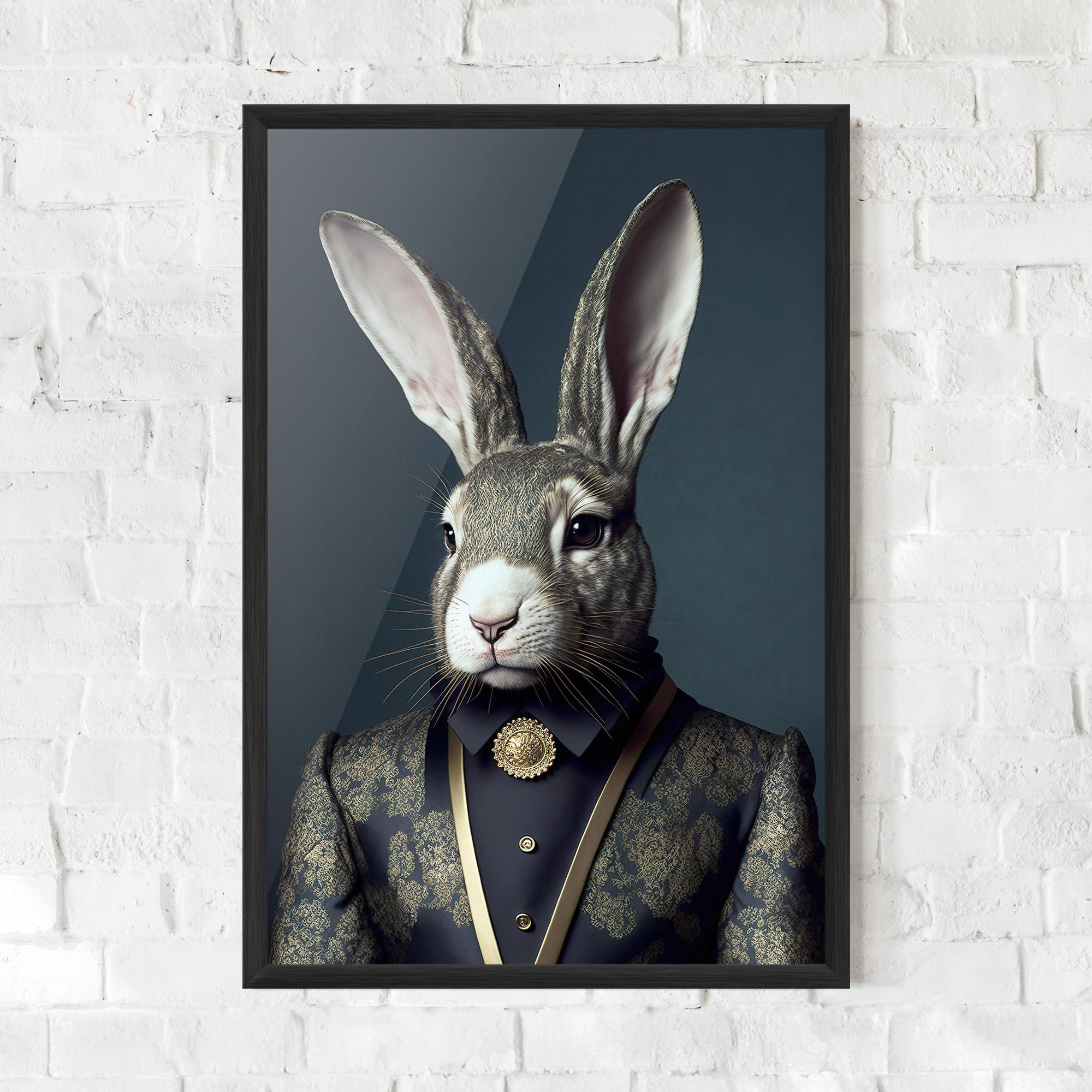 Keretezett Poszter Elegant Rabbit mockup 0