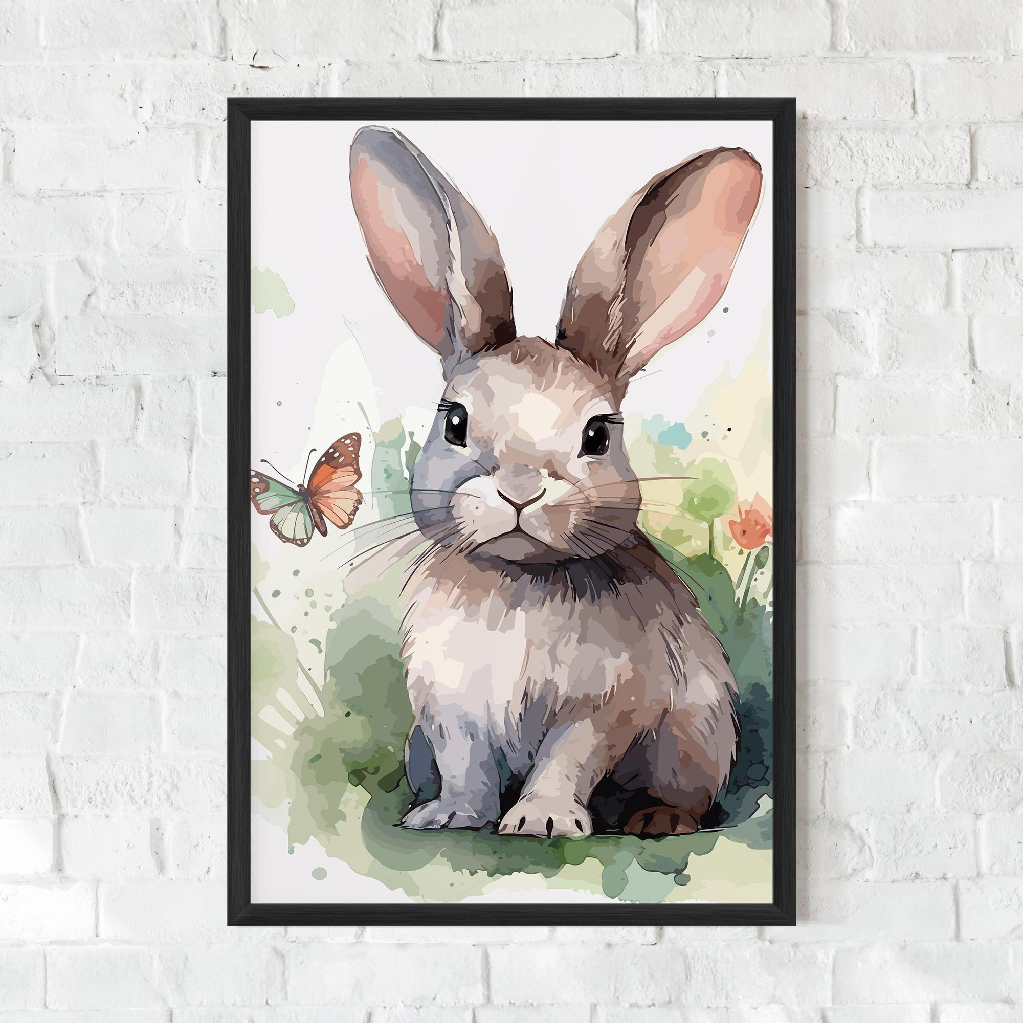 Keretezett Poszter Pretty Bunny Art mockup 0