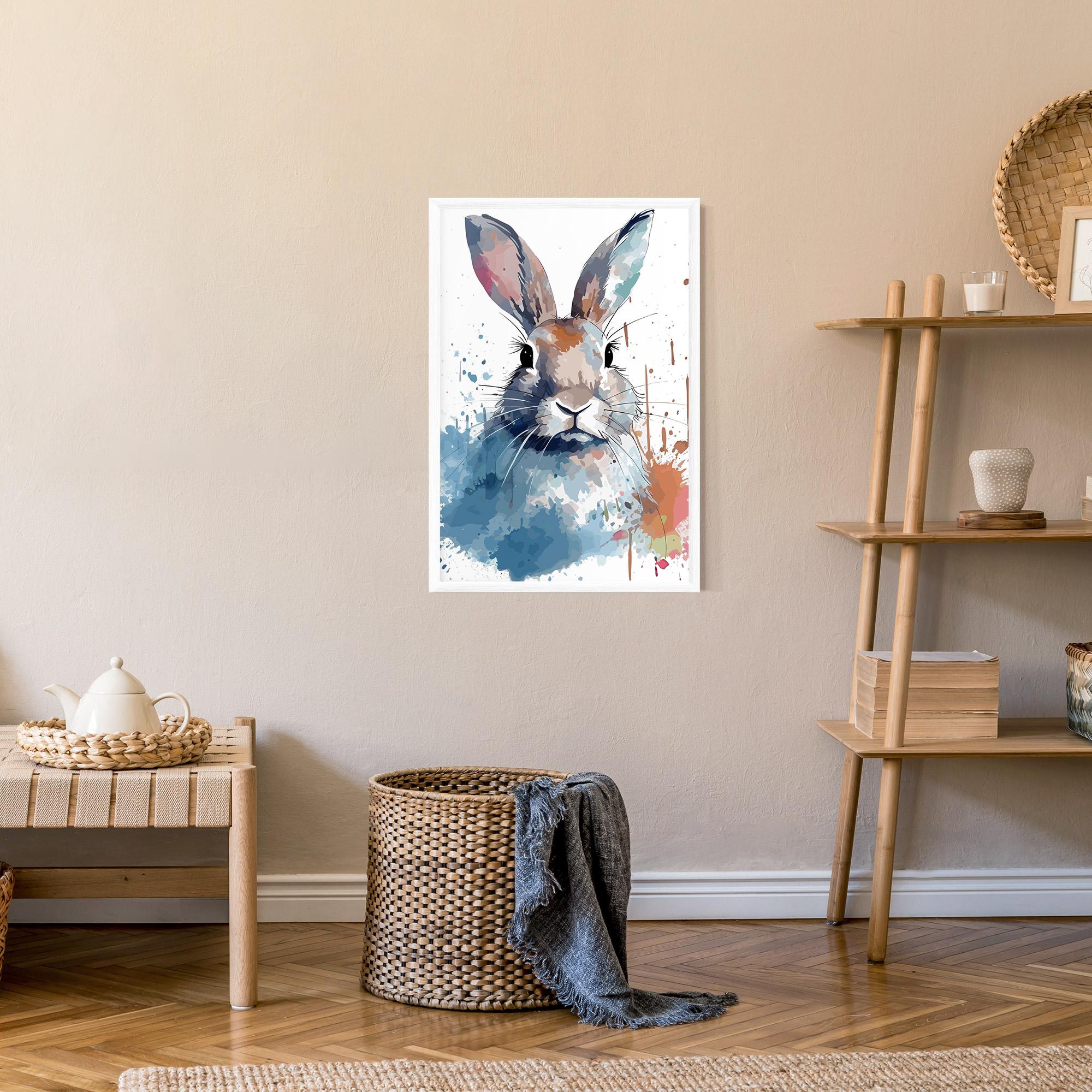 Keretezett Poszter Bunny Art Splash mockup 9