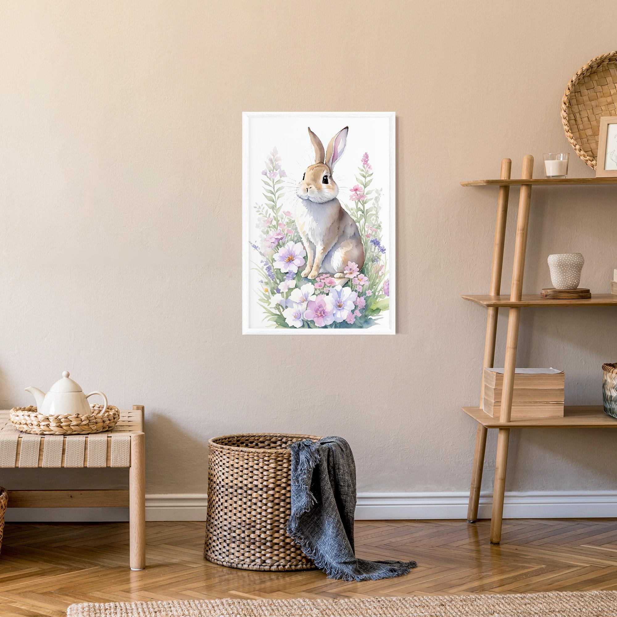 Keretezett Poszter Pretty Cute Bunny mockup 9