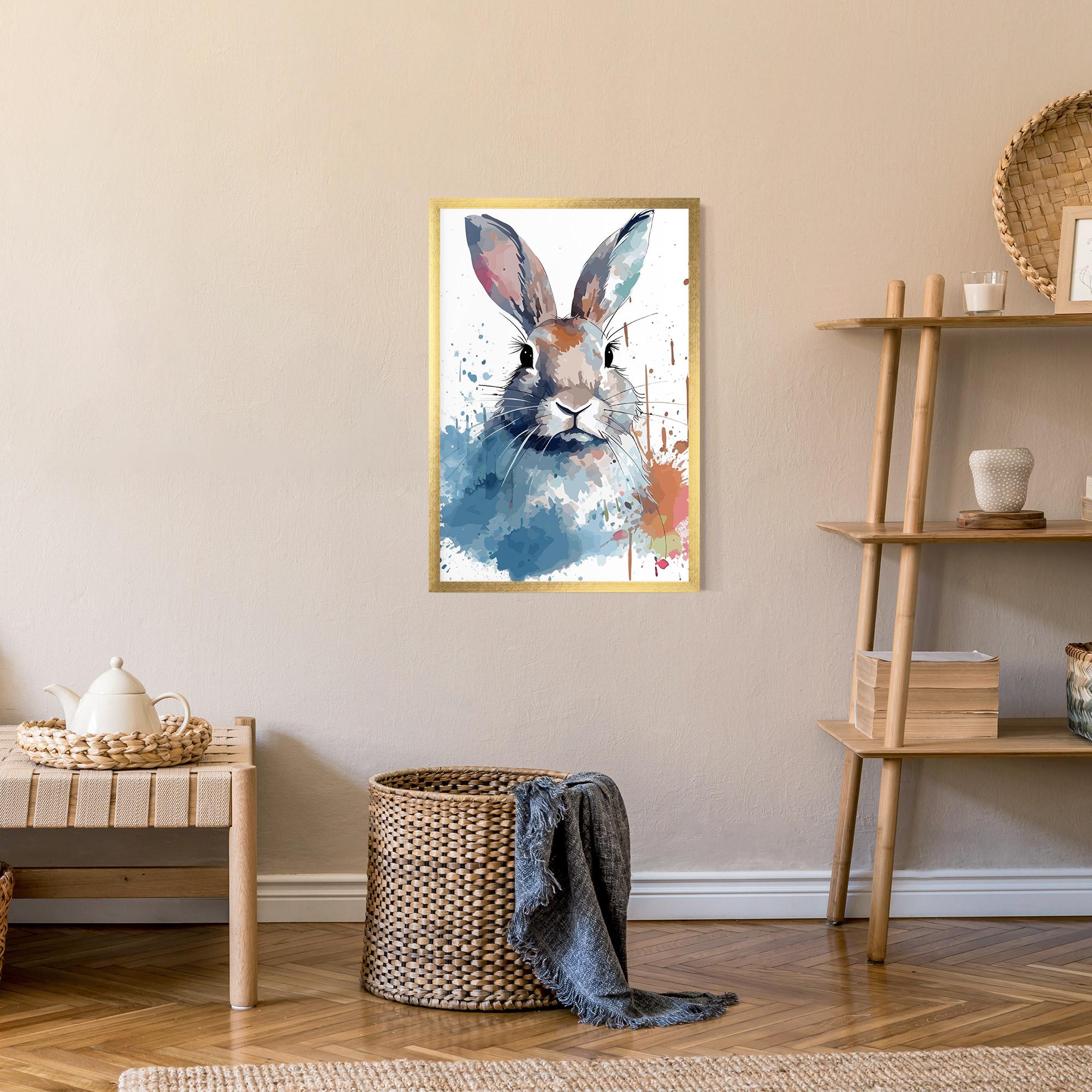 Keretezett Poszter Bunny Art Splash mockup 9