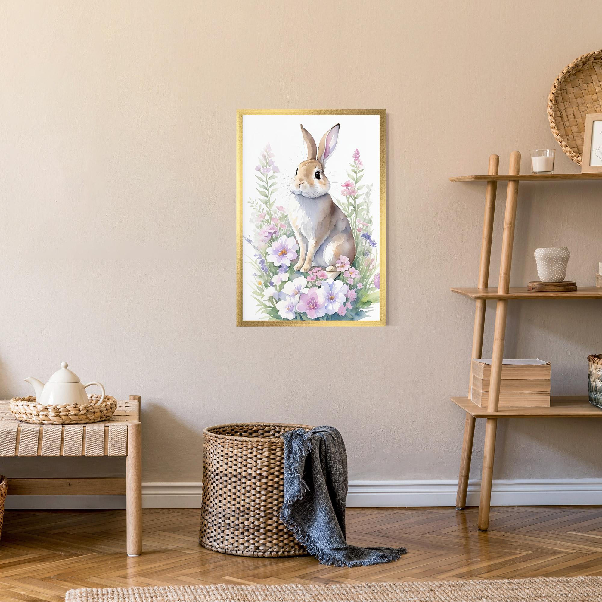 Keretezett Poszter Pretty Cute Bunny mockup 9