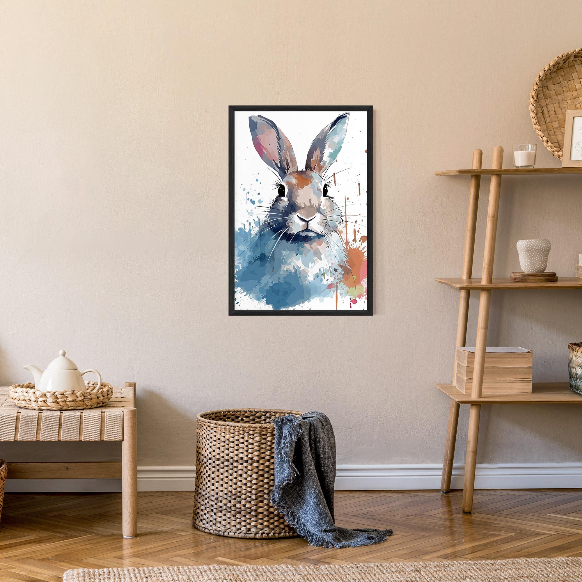 Keretezett Poszter Bunny Art Splash mockup 9
