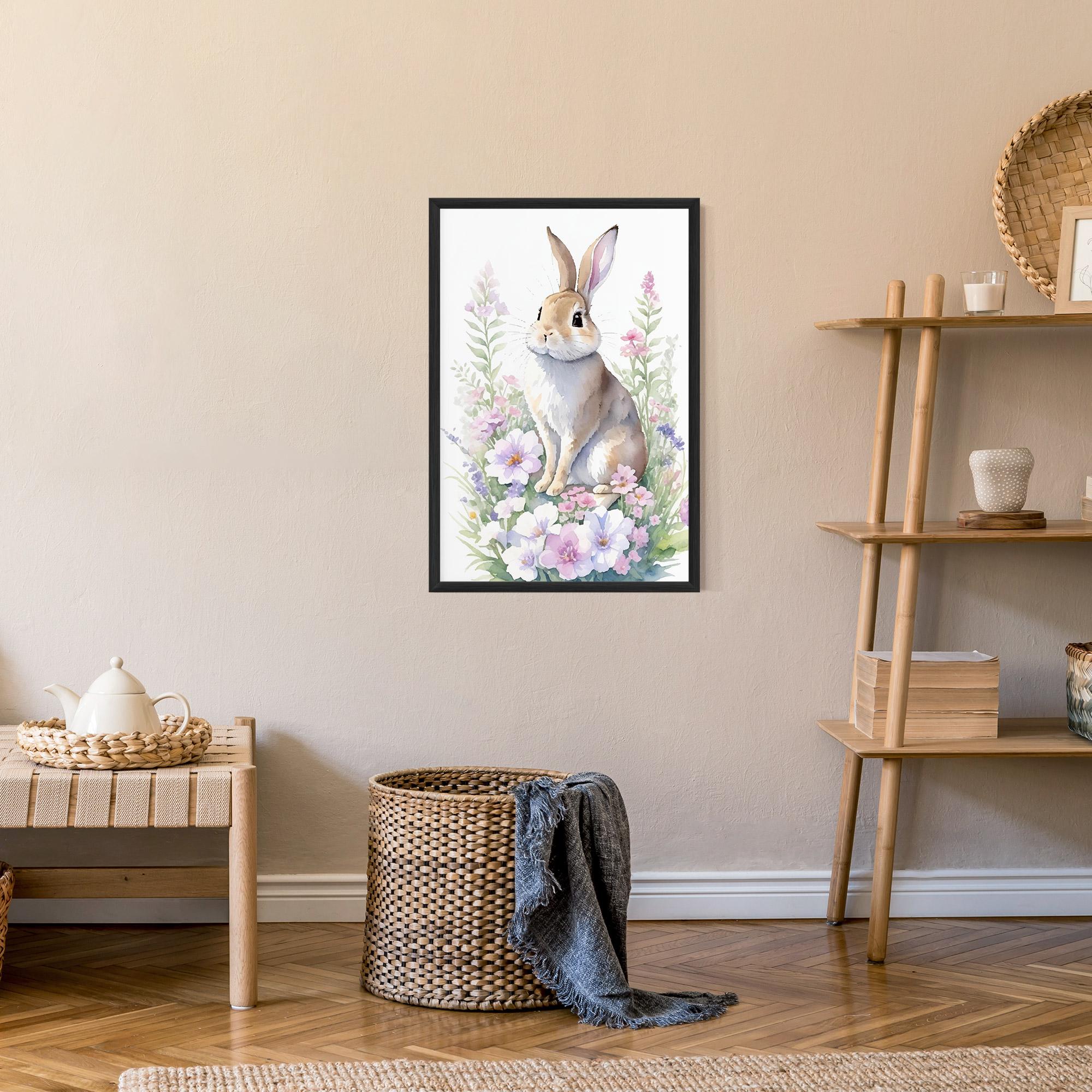 Keretezett Poszter Pretty Cute Bunny mockup 9