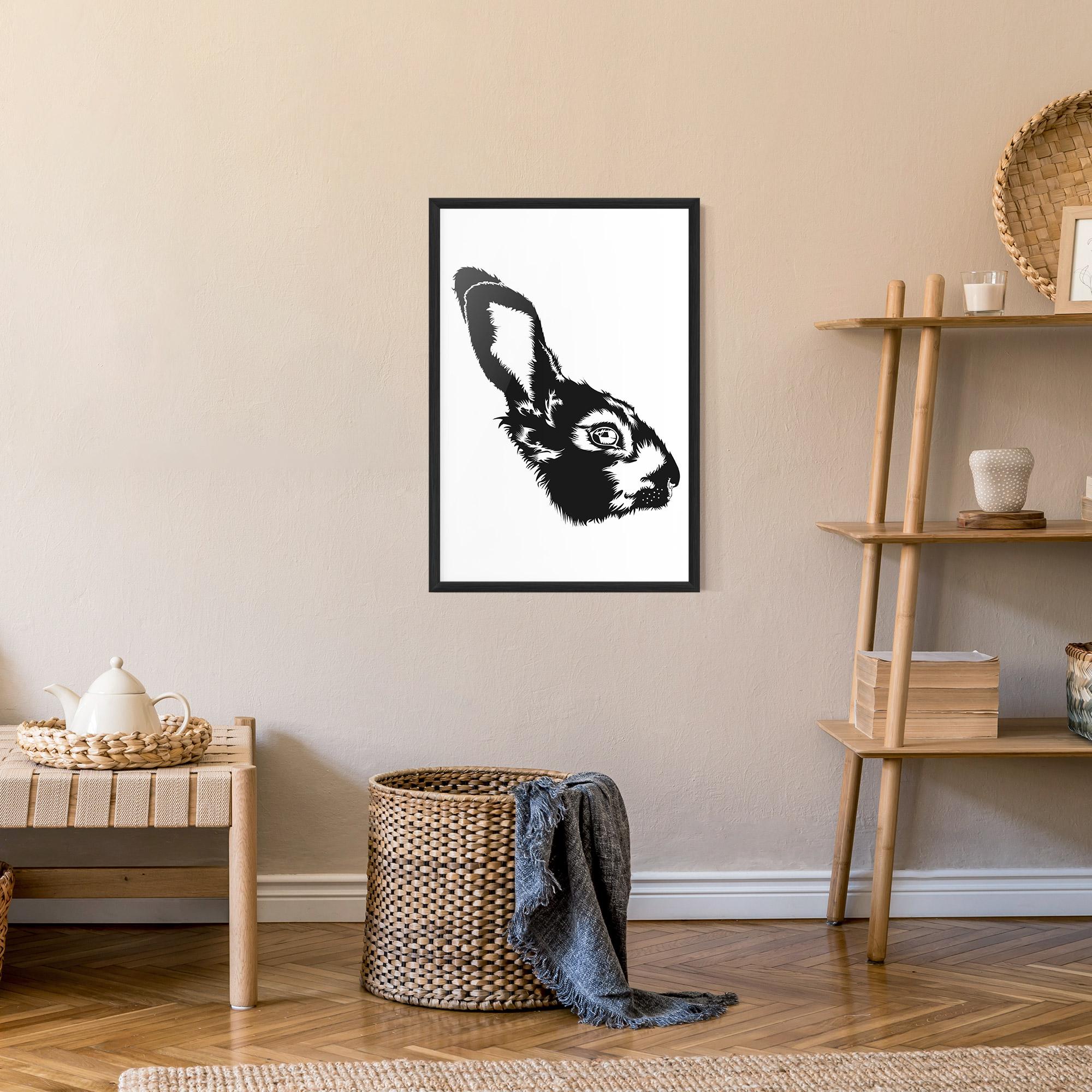 Keretezett Poszter Rabbit Head mockup 9