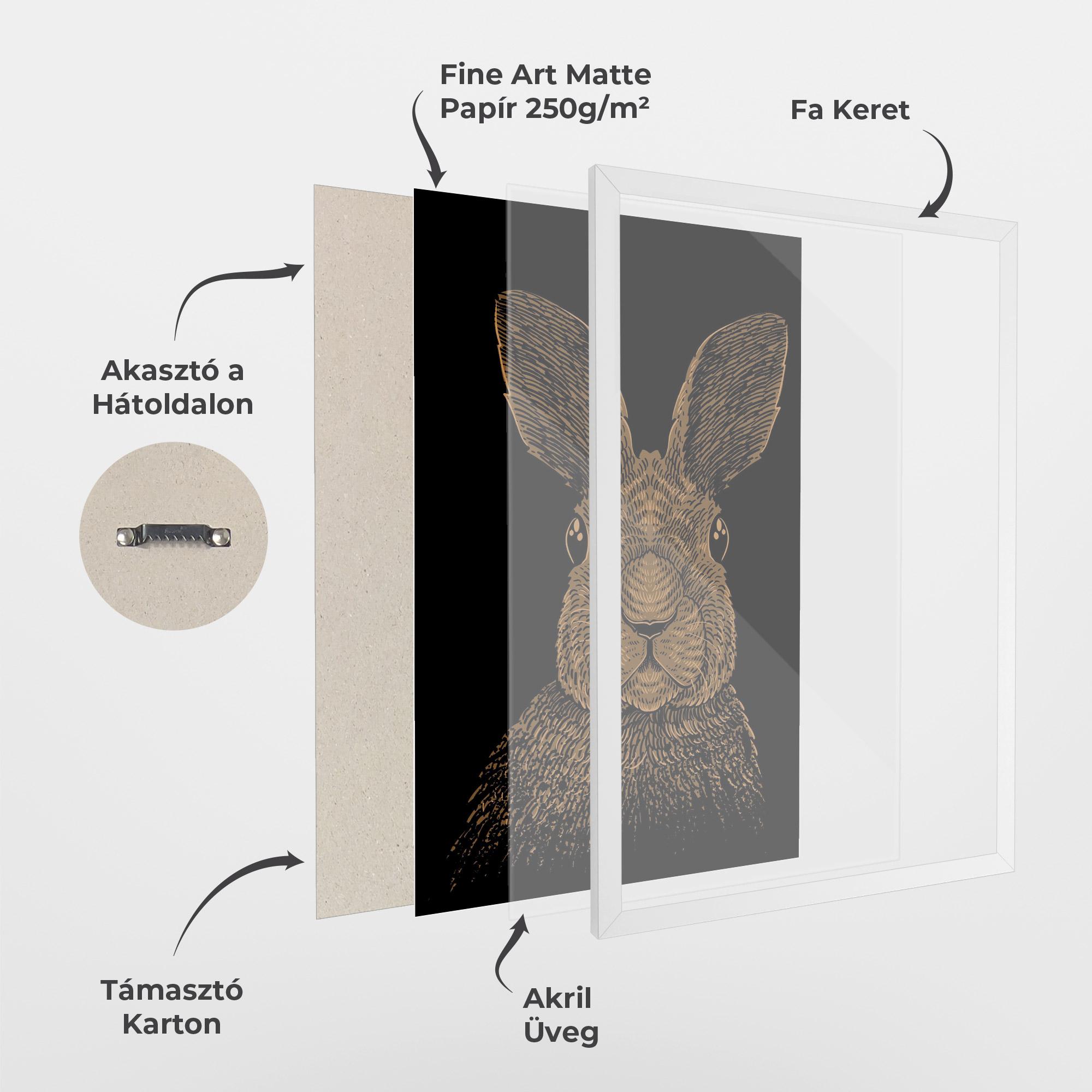 Keretezett Poszter Brown Bunny mockup 1