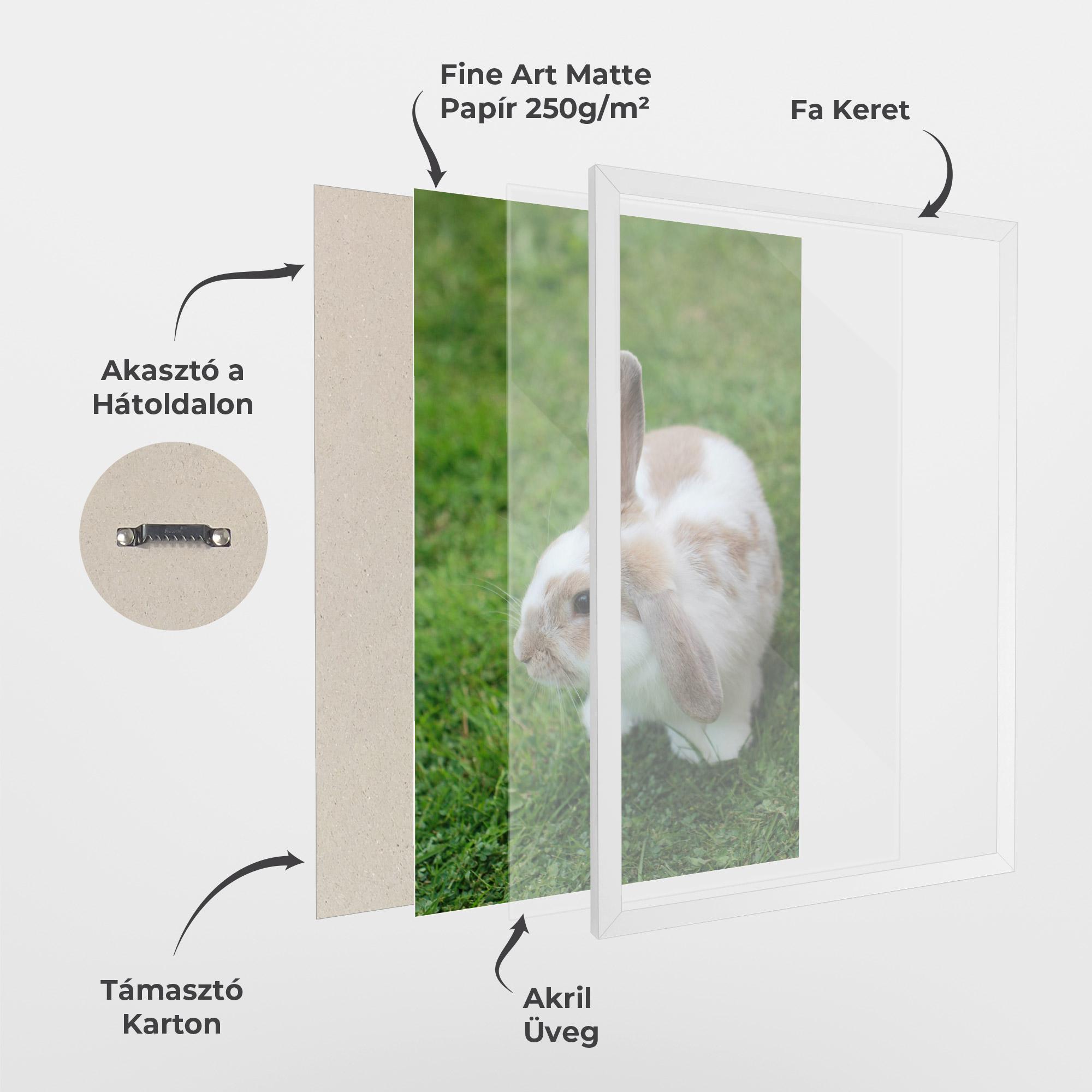 Keretezett Poszter Light Orange Bunny mockup 1