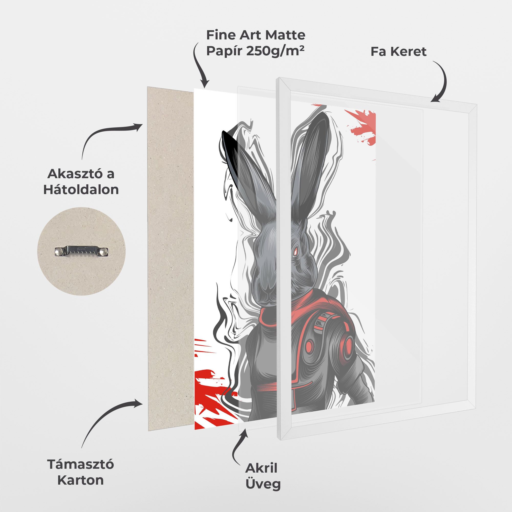 Red Robot Bunny mockup 1