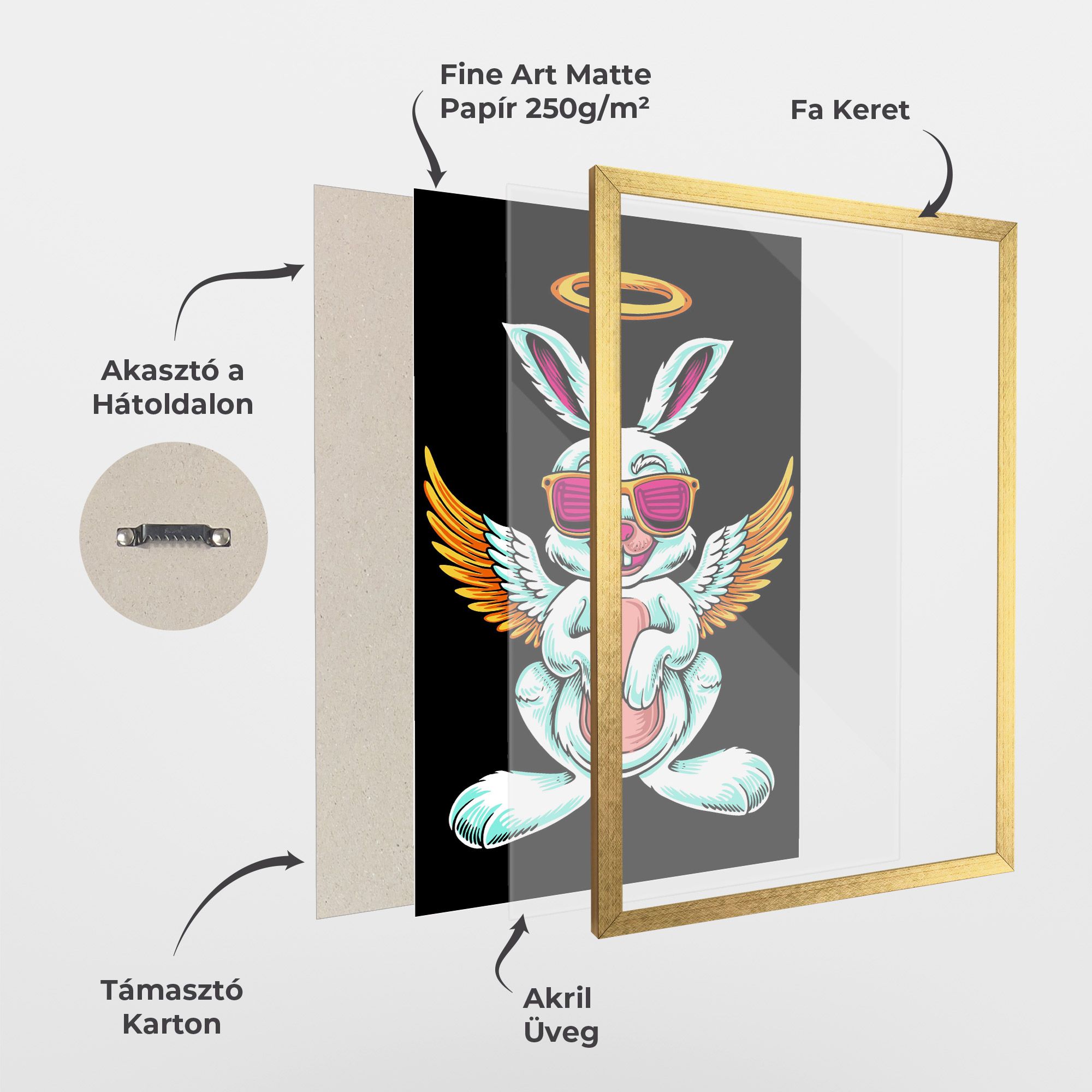 Angel Cool Bunny mockup 1