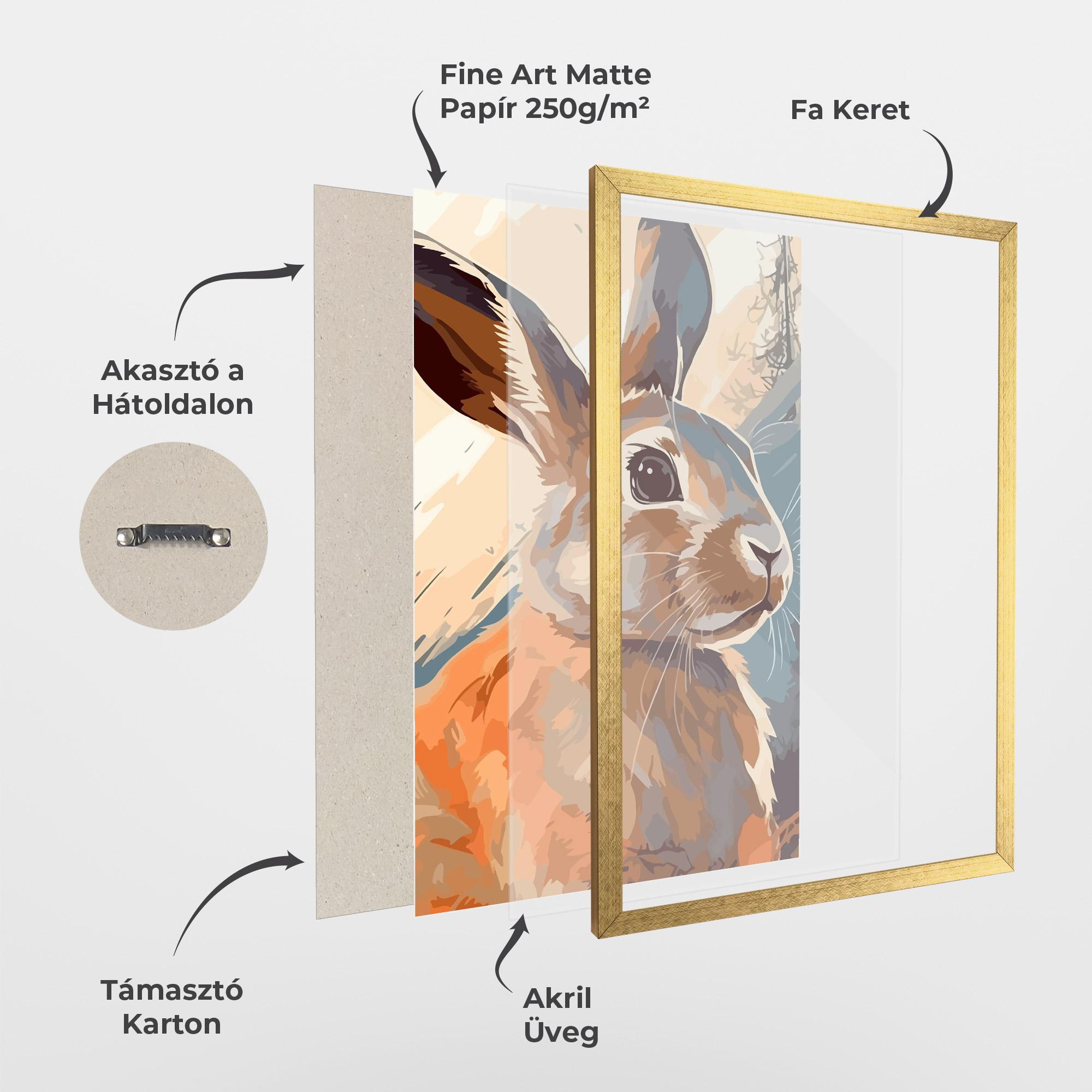 Keretezett Poszter Anime Rabbit mockup 1
