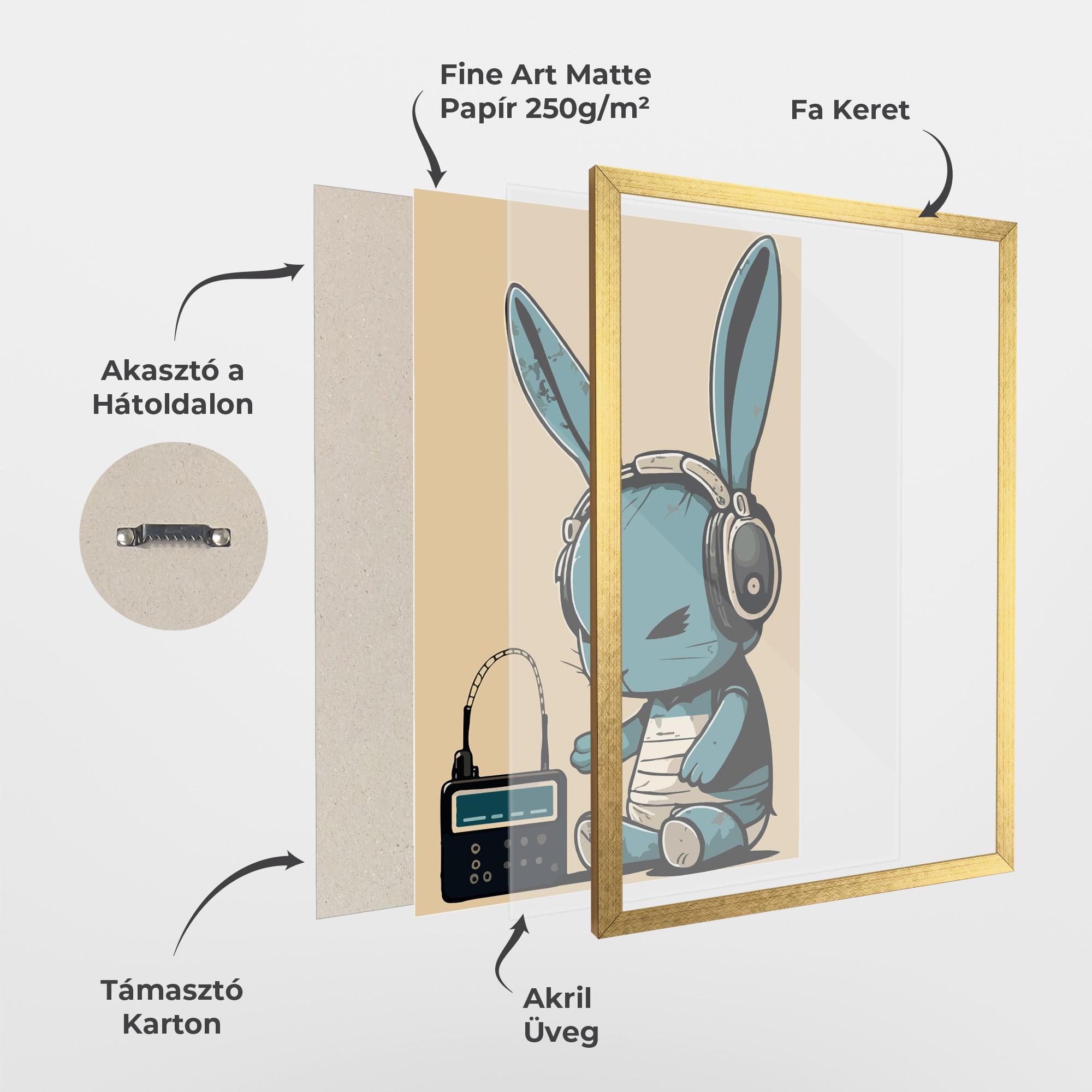 Keretezett Poszter Blue Baby Bunny mockup 1