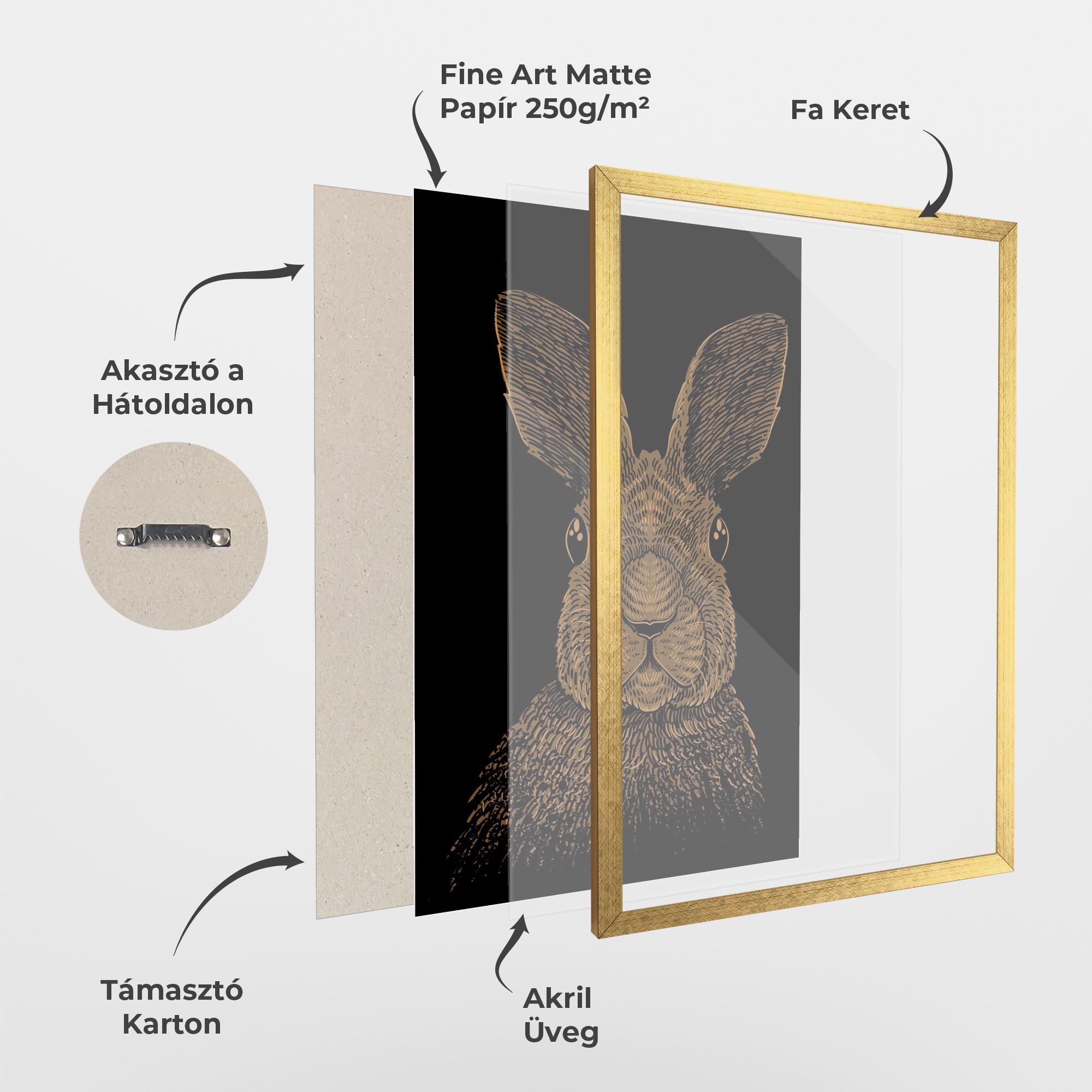 Keretezett Poszter Brown Bunny mockup 1
