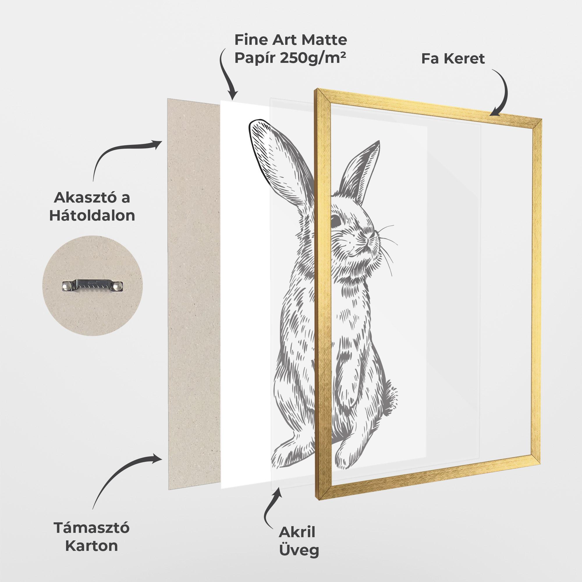 Keretezett Poszter Cute Bunny mockup 1