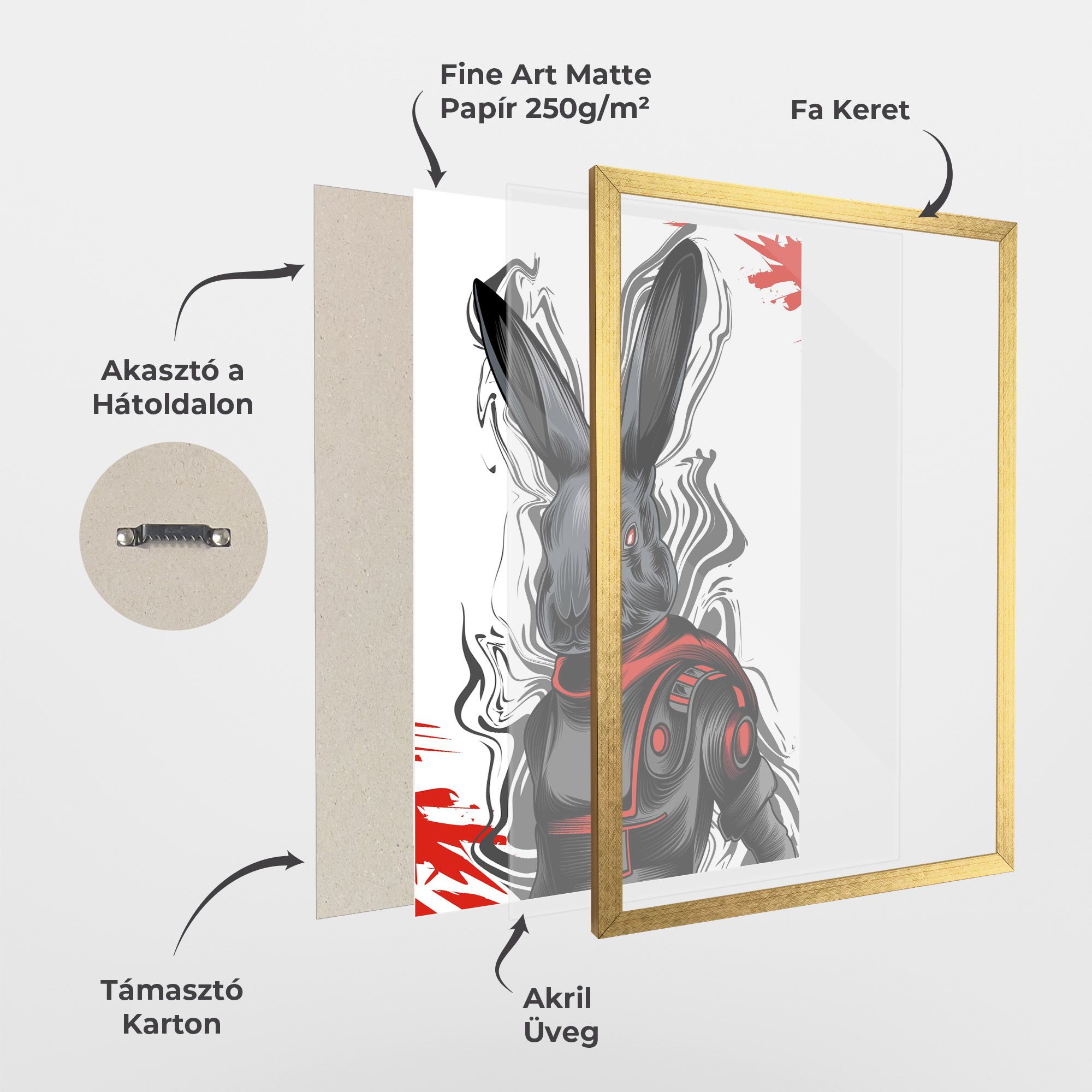 Red Robot Bunny mockup 1