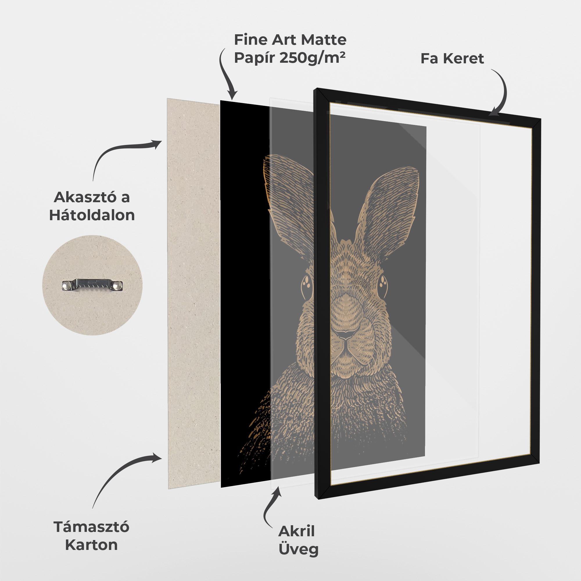Keretezett Poszter Brown Bunny mockup 1