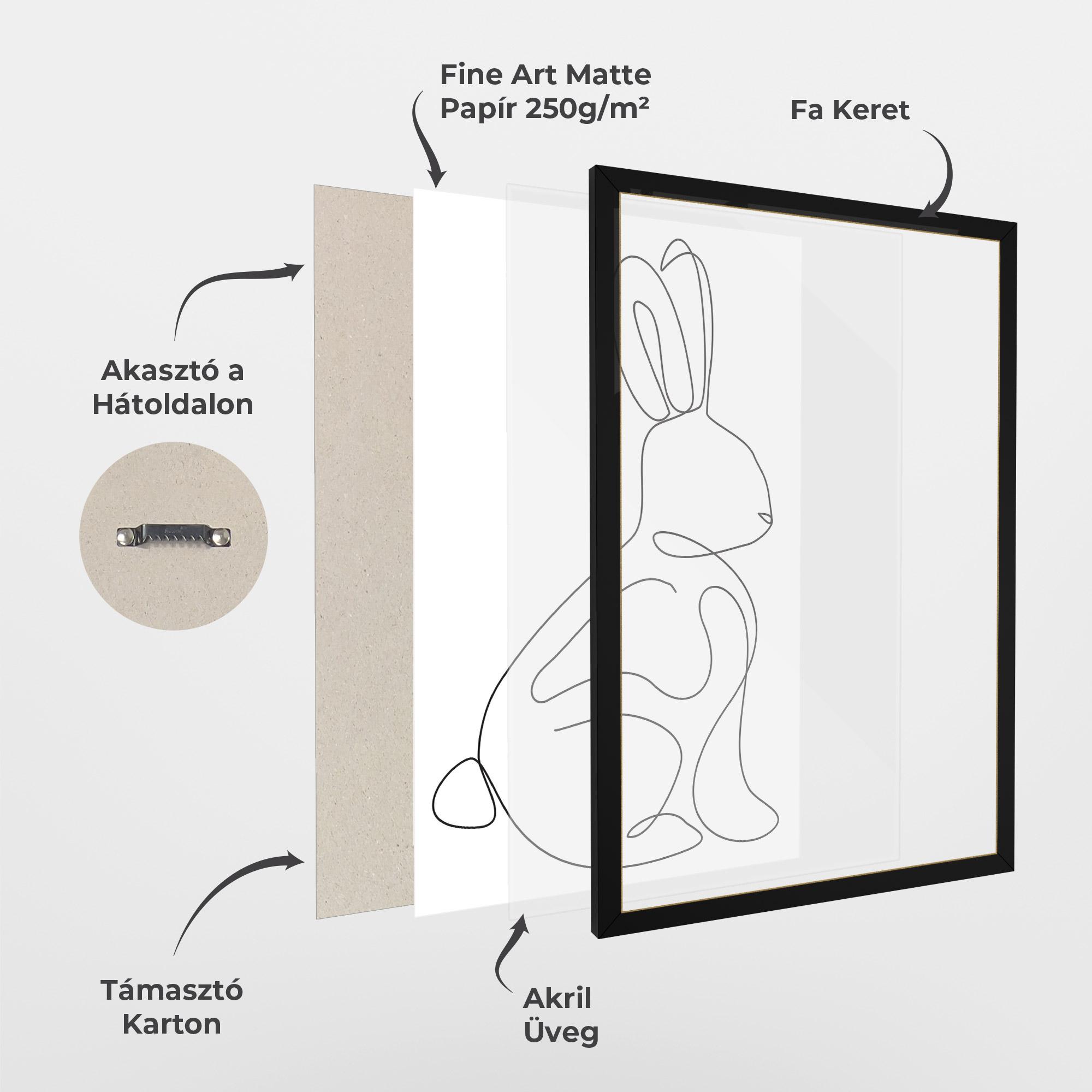 Keretezett Poszter Cute Rabbit mockup 1