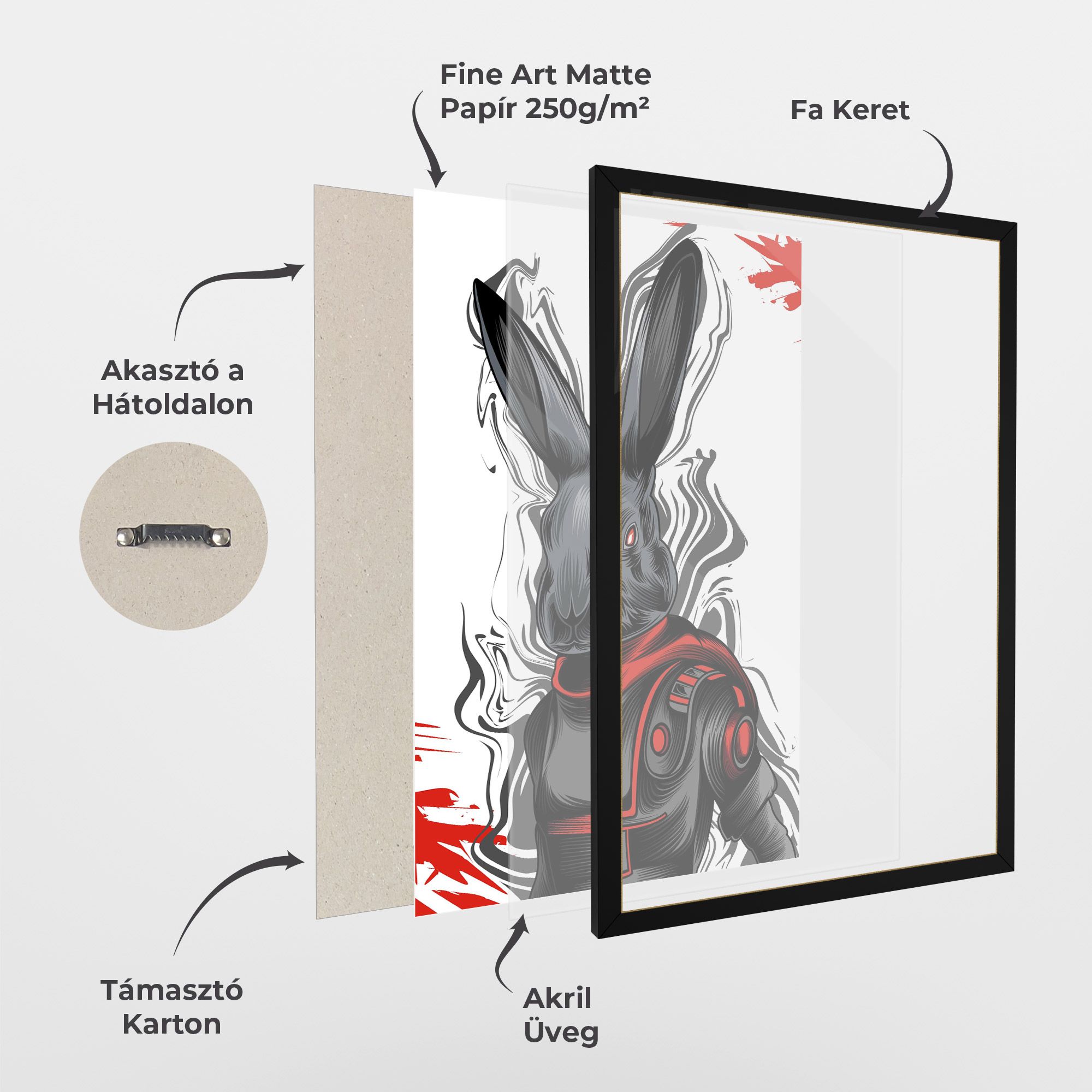 Red Robot Bunny mockup 1