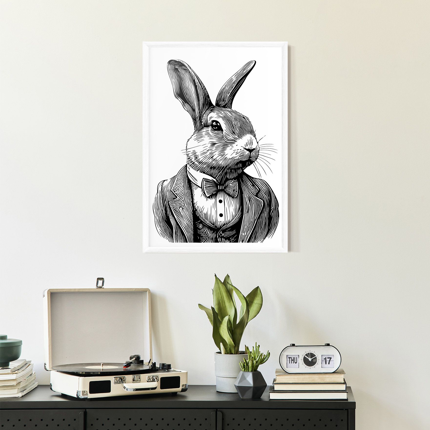 Bunny In Suit mockup 2