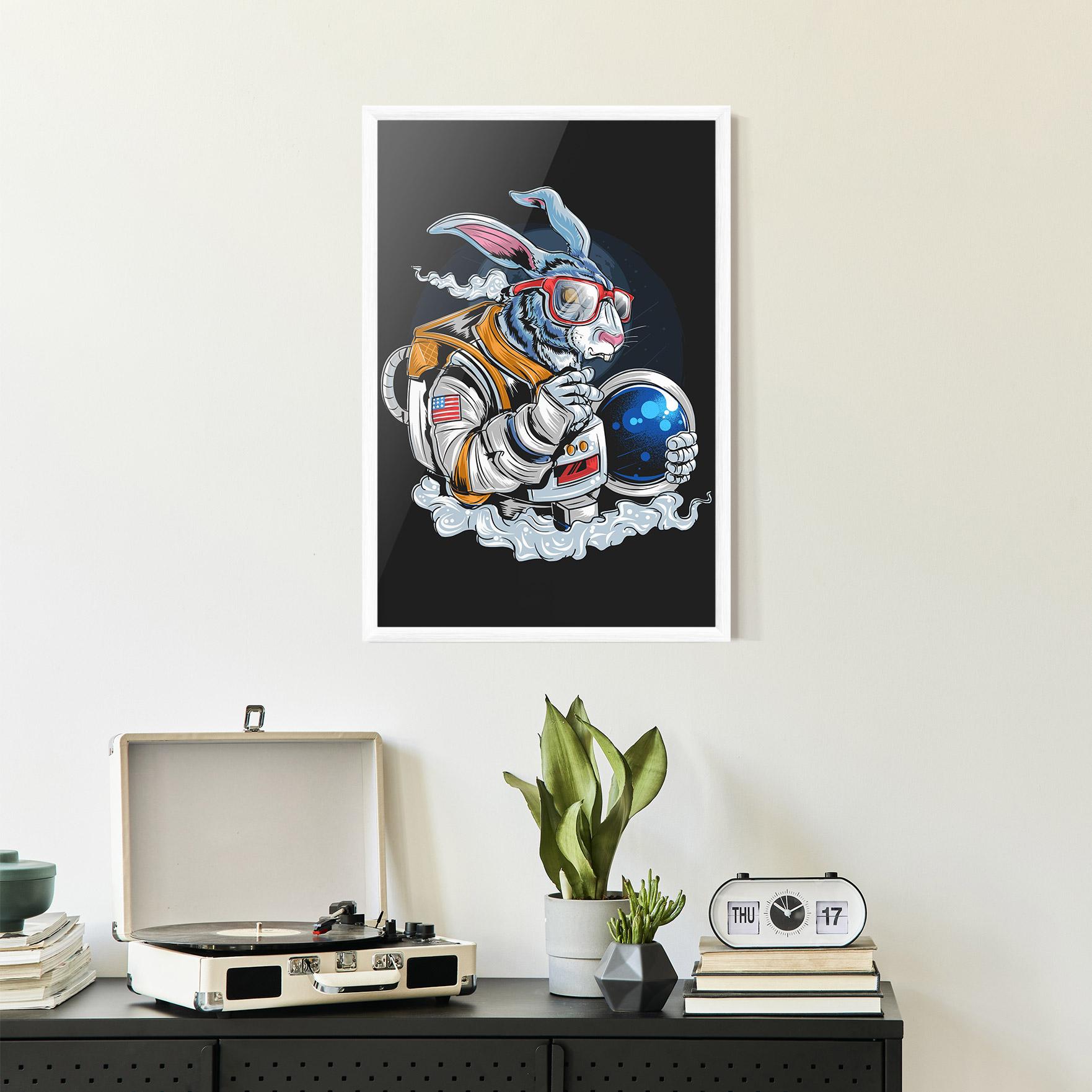 Keretezett Poszter Moon Bunny mockup 2