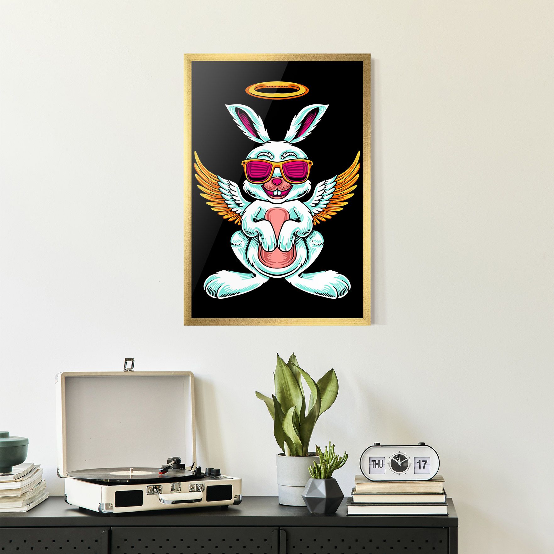 Angel Cool Bunny mockup 2