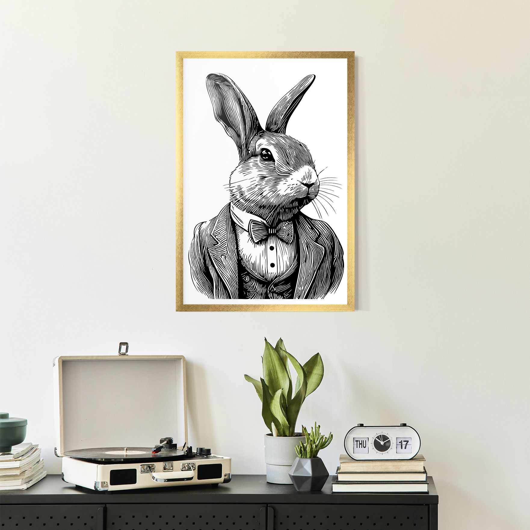 Bunny In Suit mockup 2