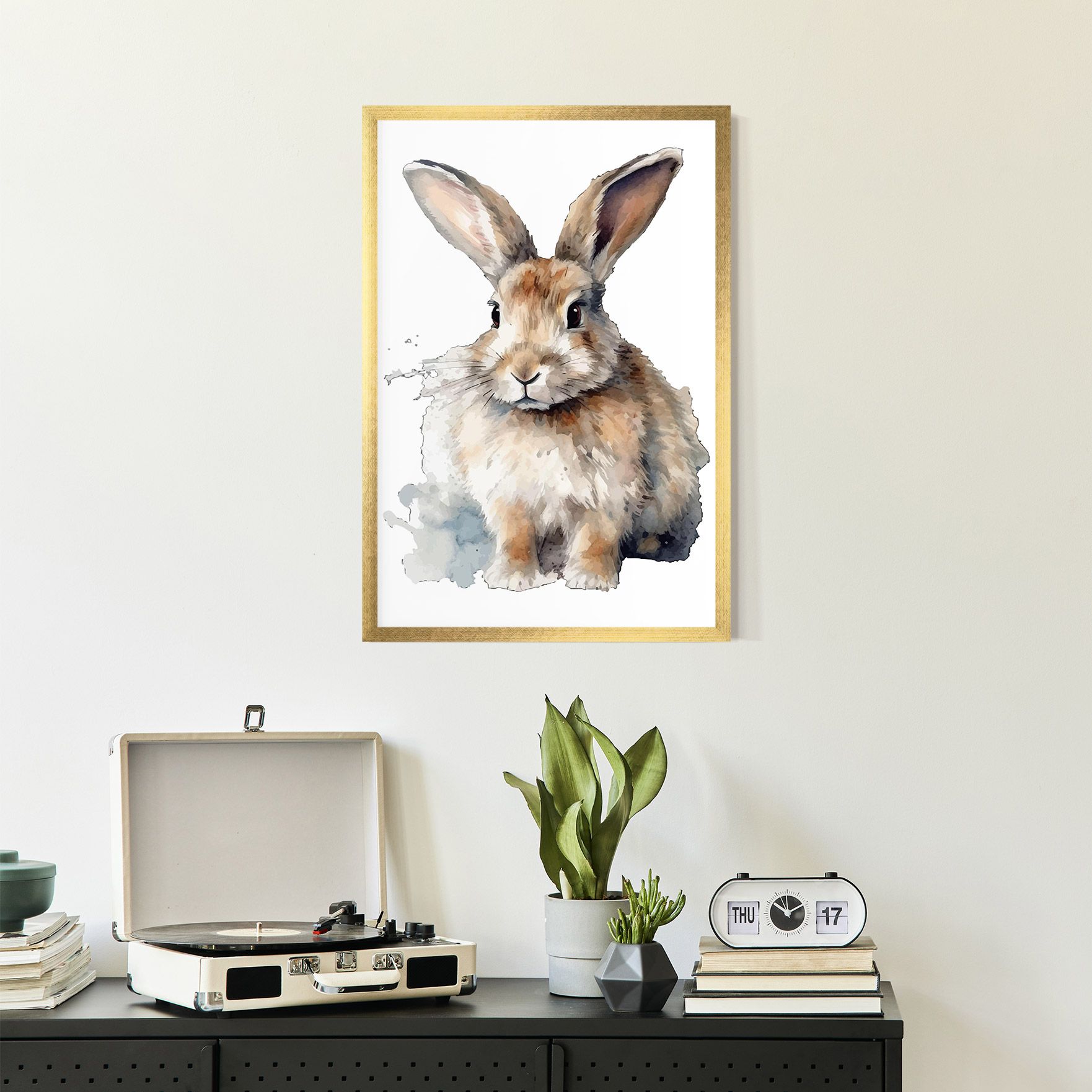Watercolor Cute Bunny mockup 2