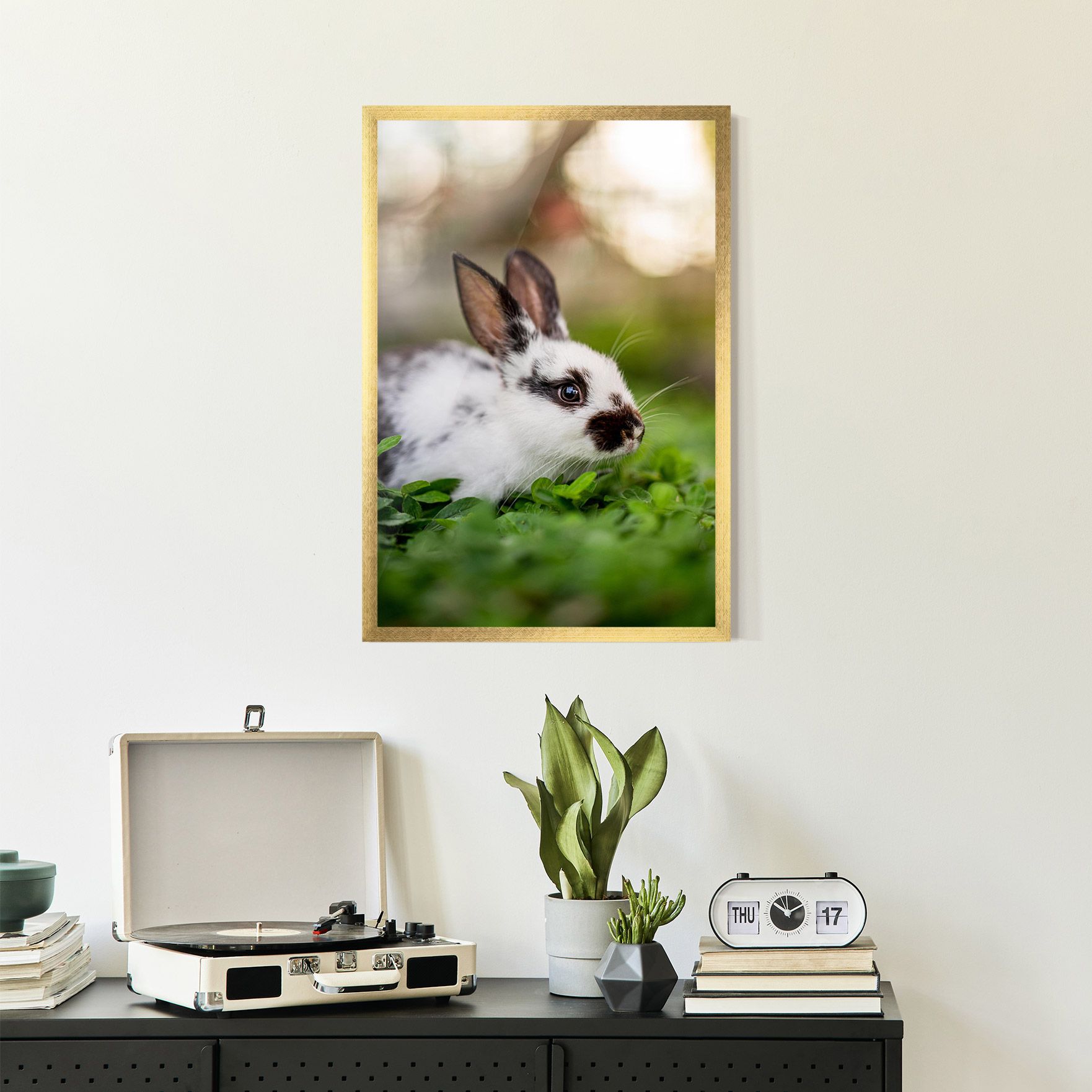 White Black Bunny mockup 2