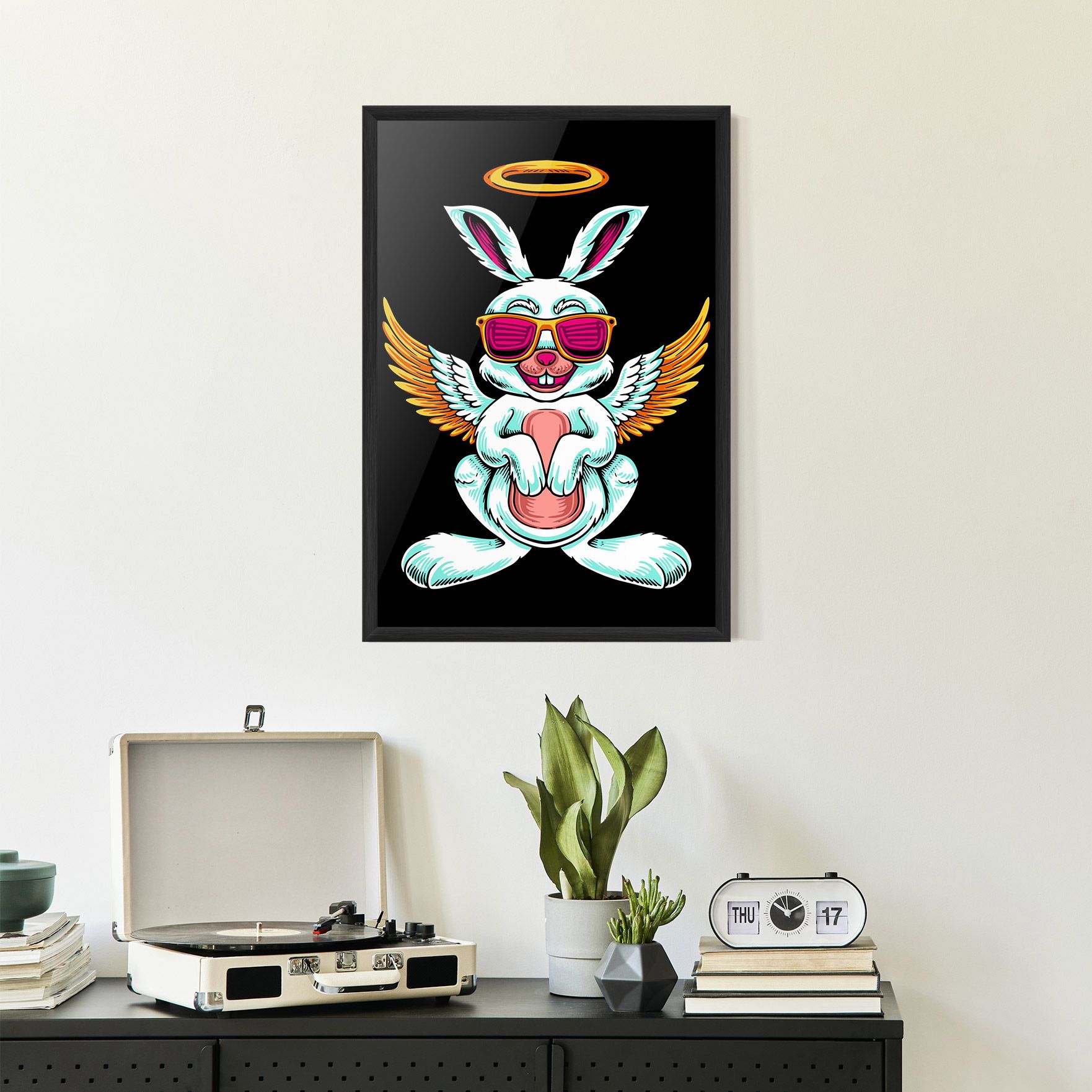 Angel Cool Bunny mockup 2