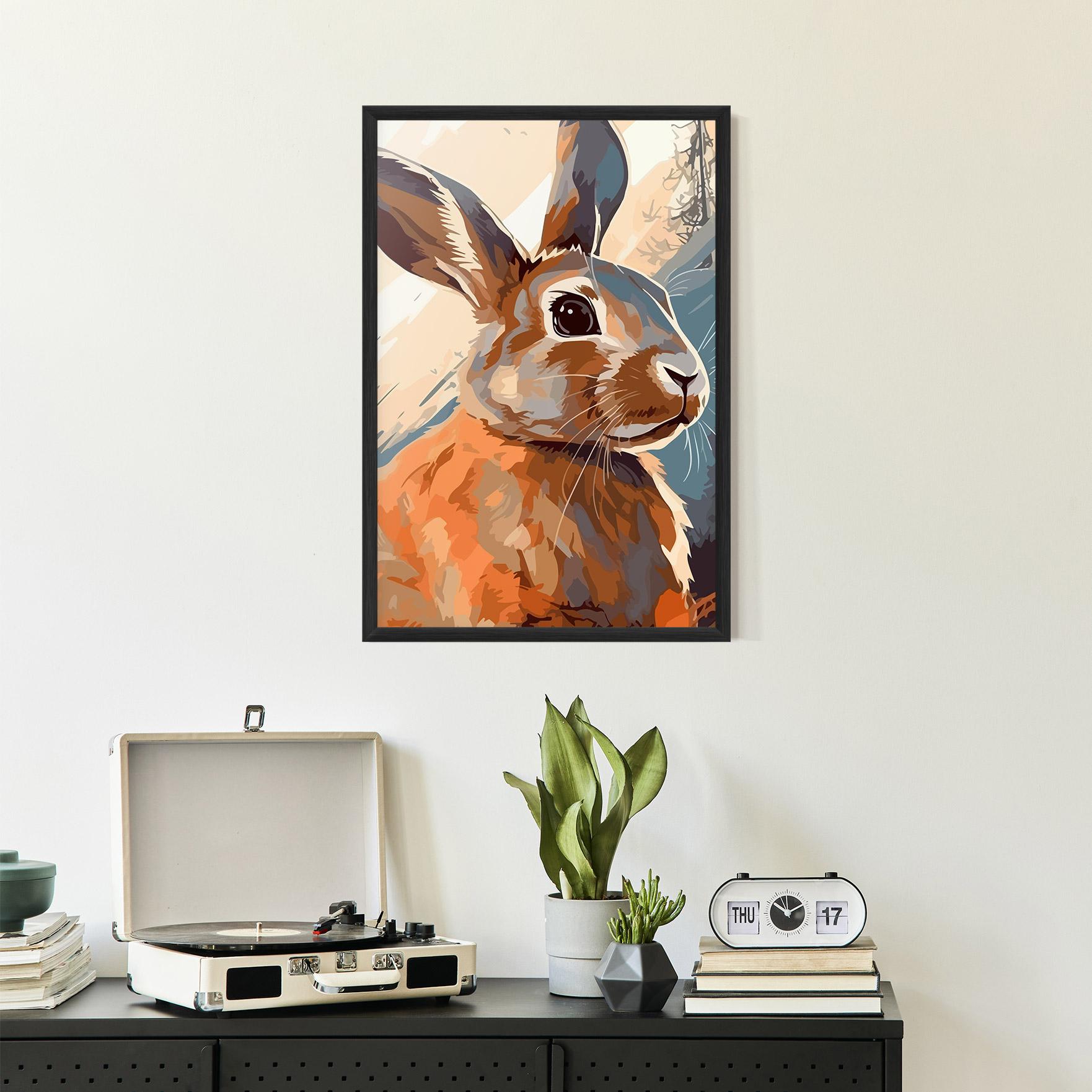 Keretezett Poszter Anime Rabbit mockup 2