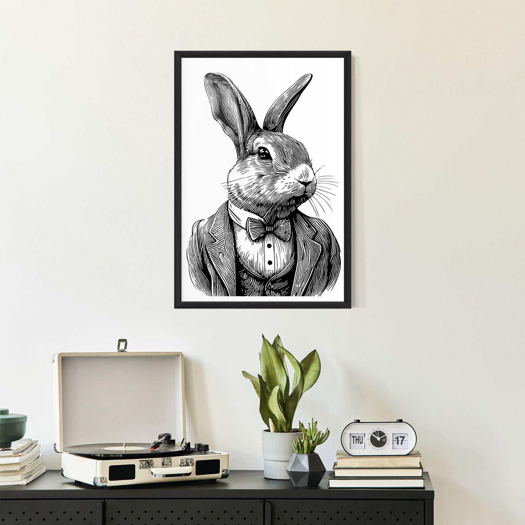 Bunny In Suit mockup 2