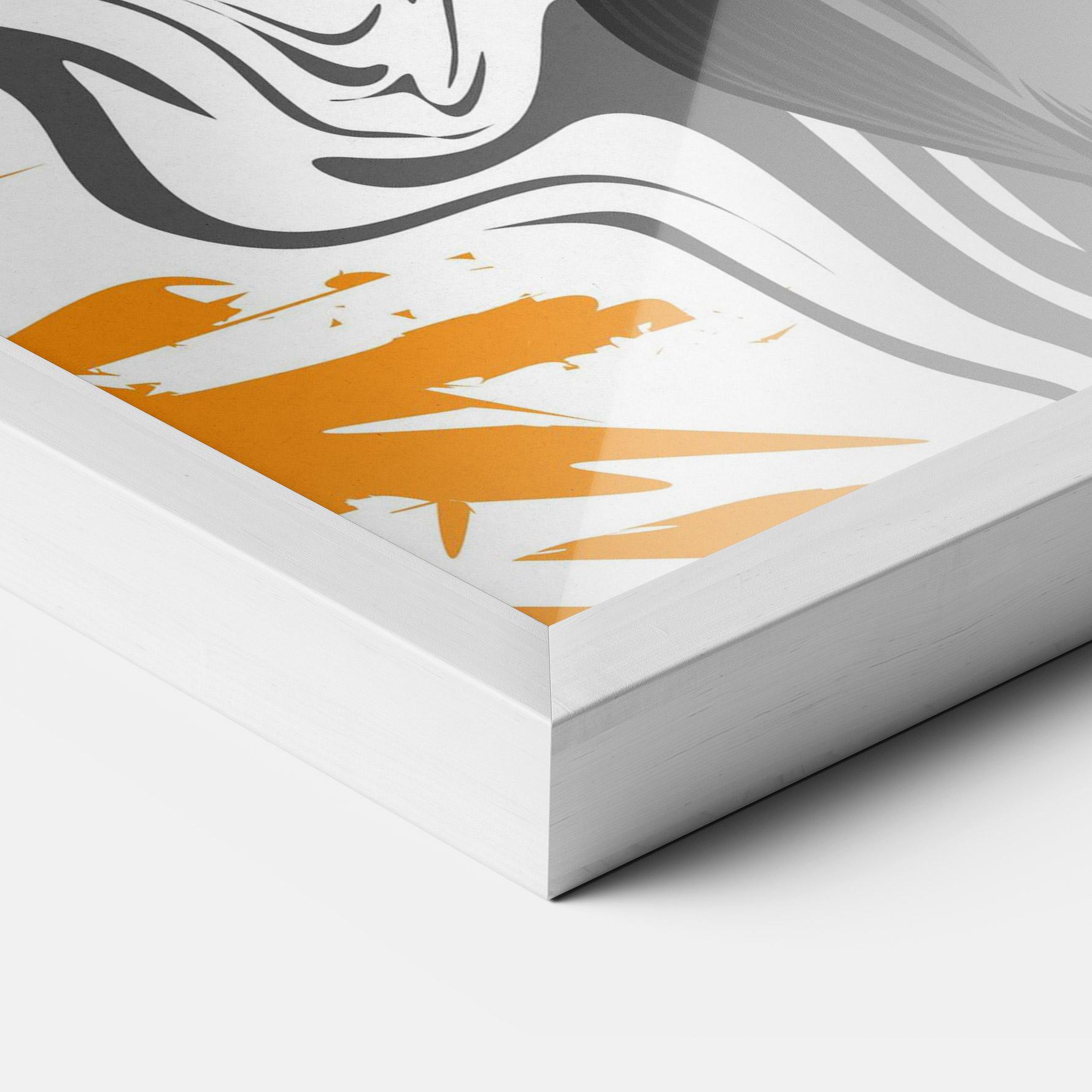 Keretezett Poszter Cyborg Yellow Bunny mockup 3