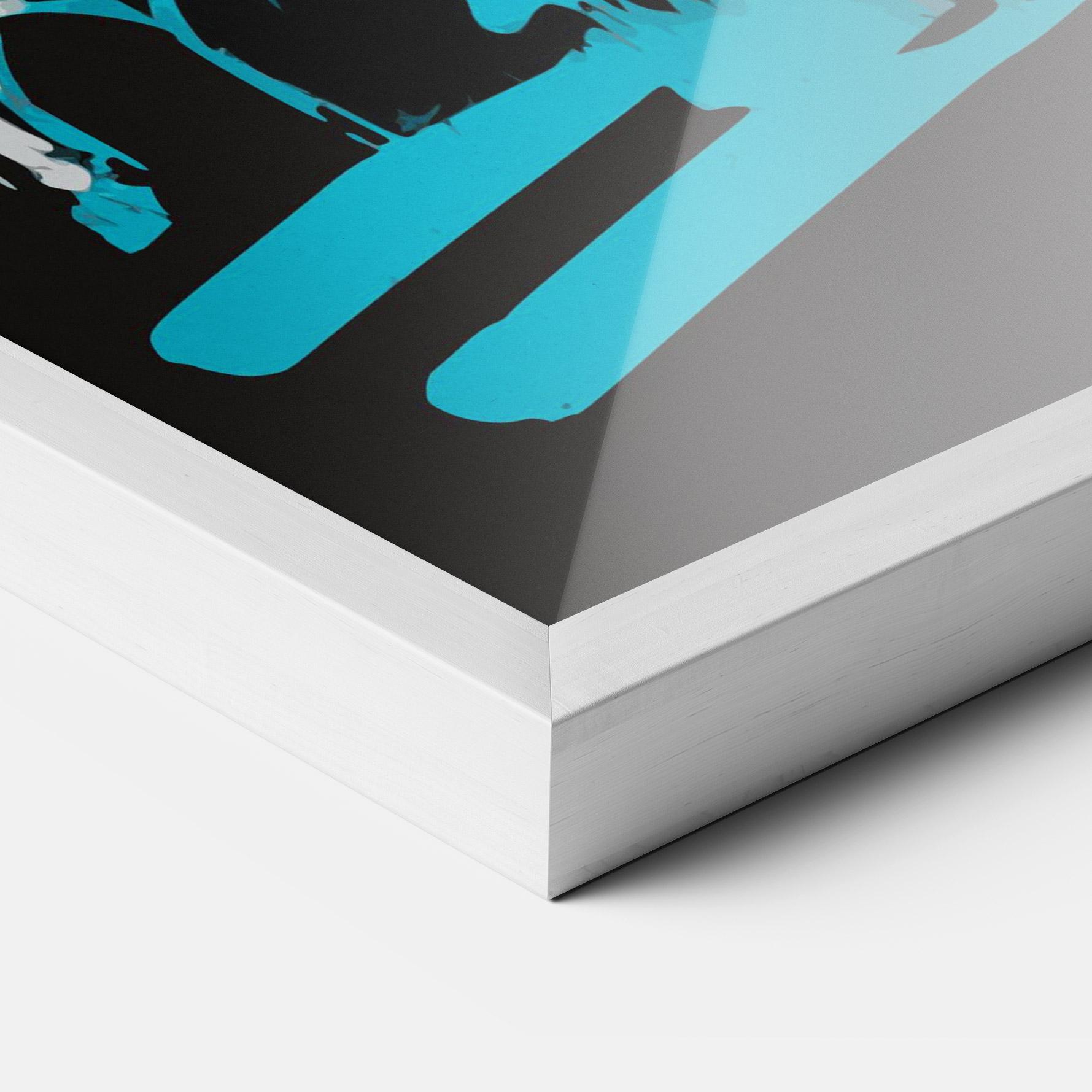 Keretezett Poszter Grey Blue Bunny mockup 3