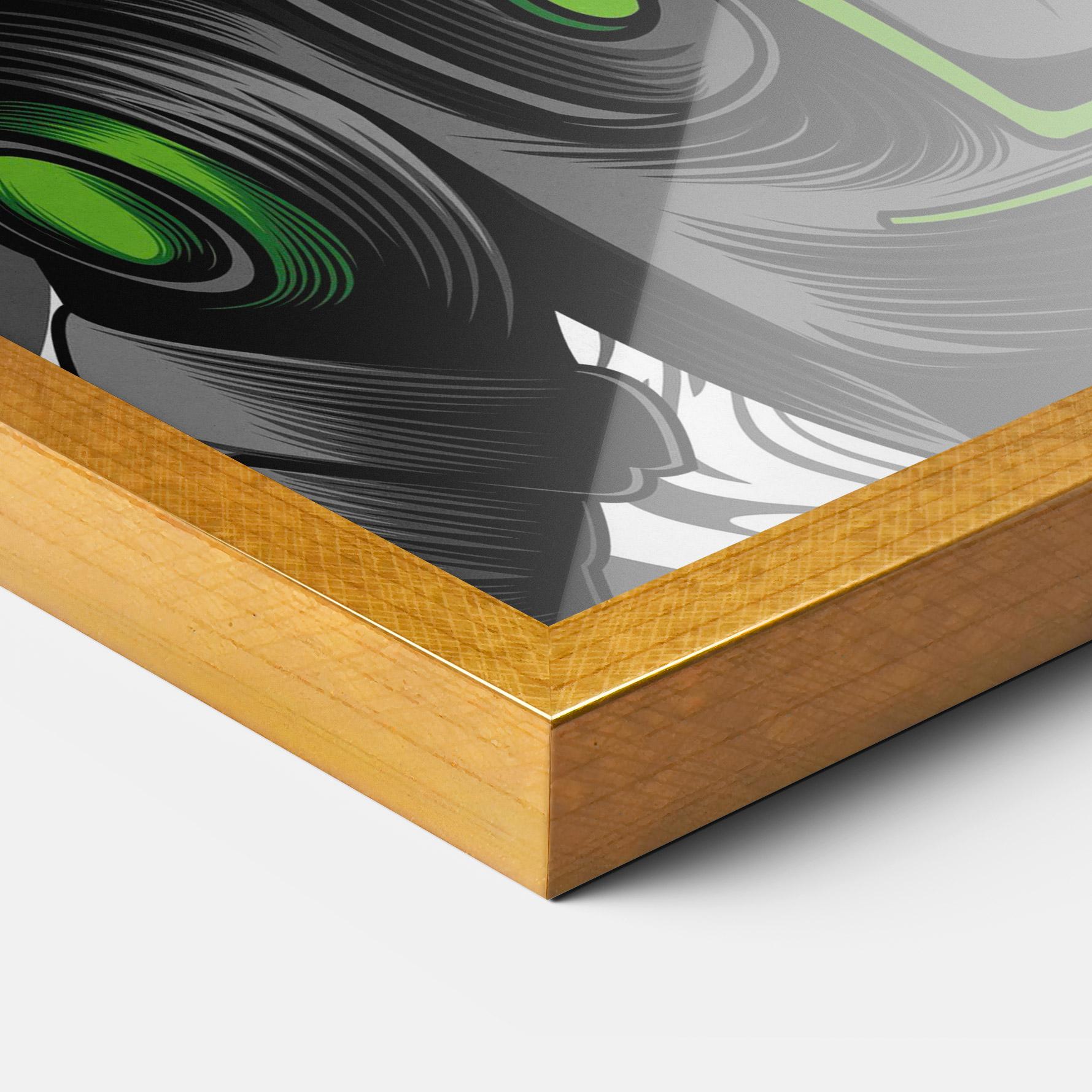 Keretezett Poszter Cyborg Green Bunny mockup 3