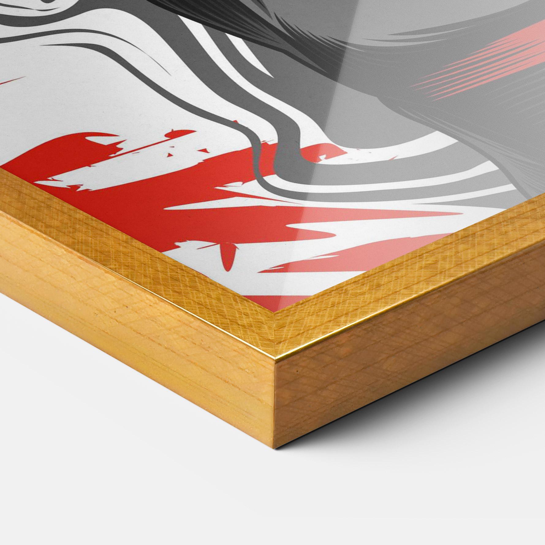 Keretezett Poszter Red Robot Bunny mockup 3