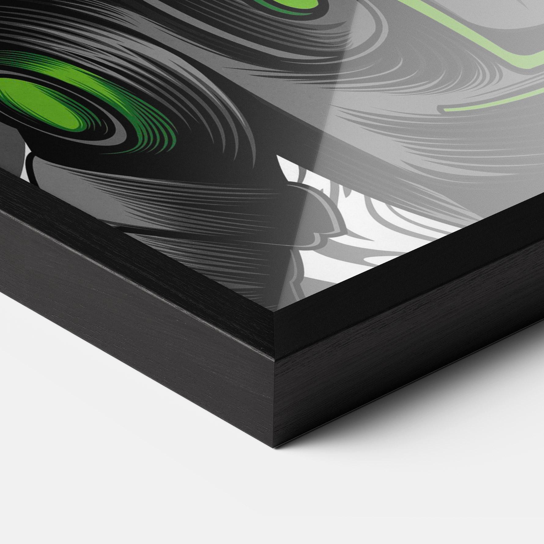 Keretezett Poszter Cyborg Green Bunny mockup 3