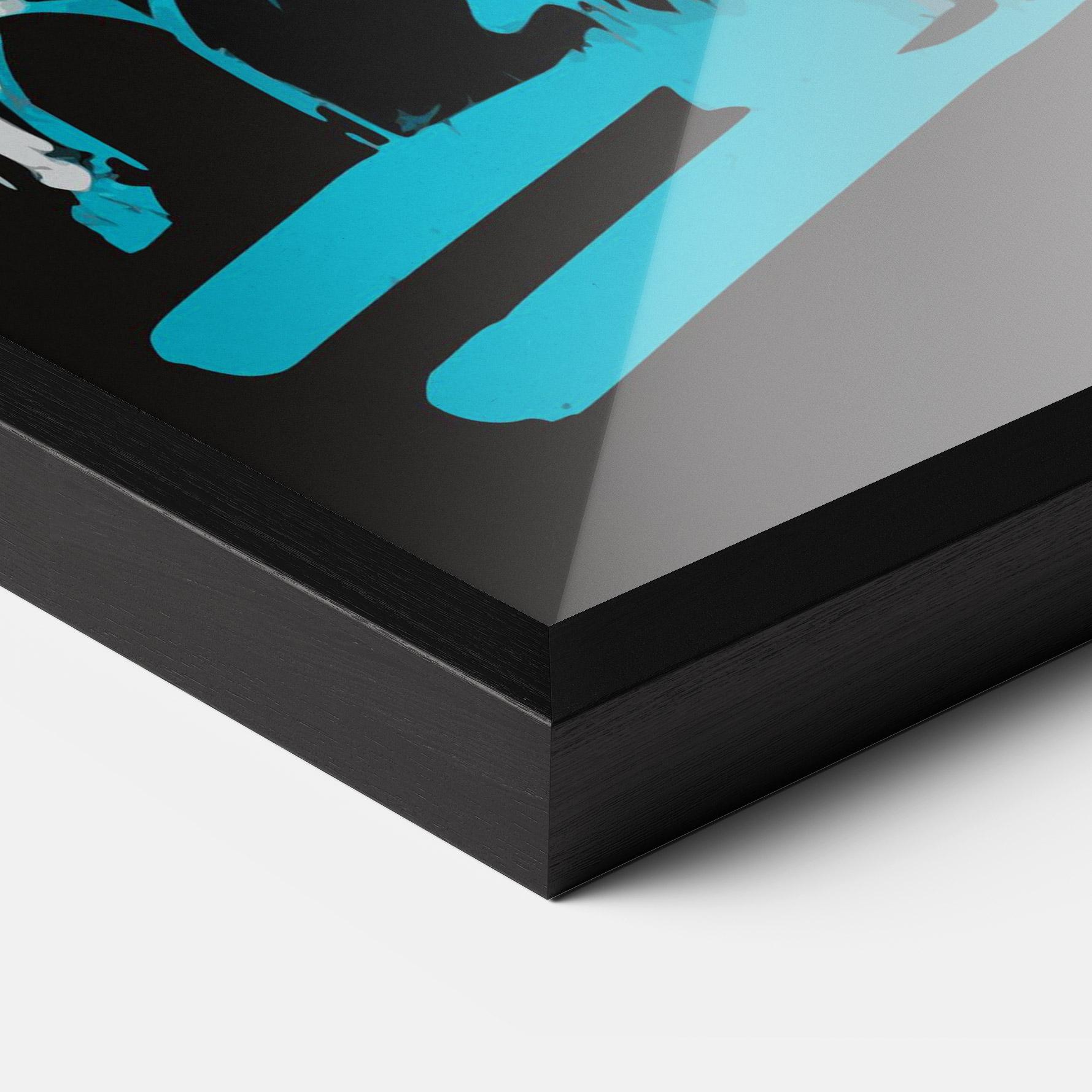 Keretezett Poszter Grey Blue Bunny mockup 3