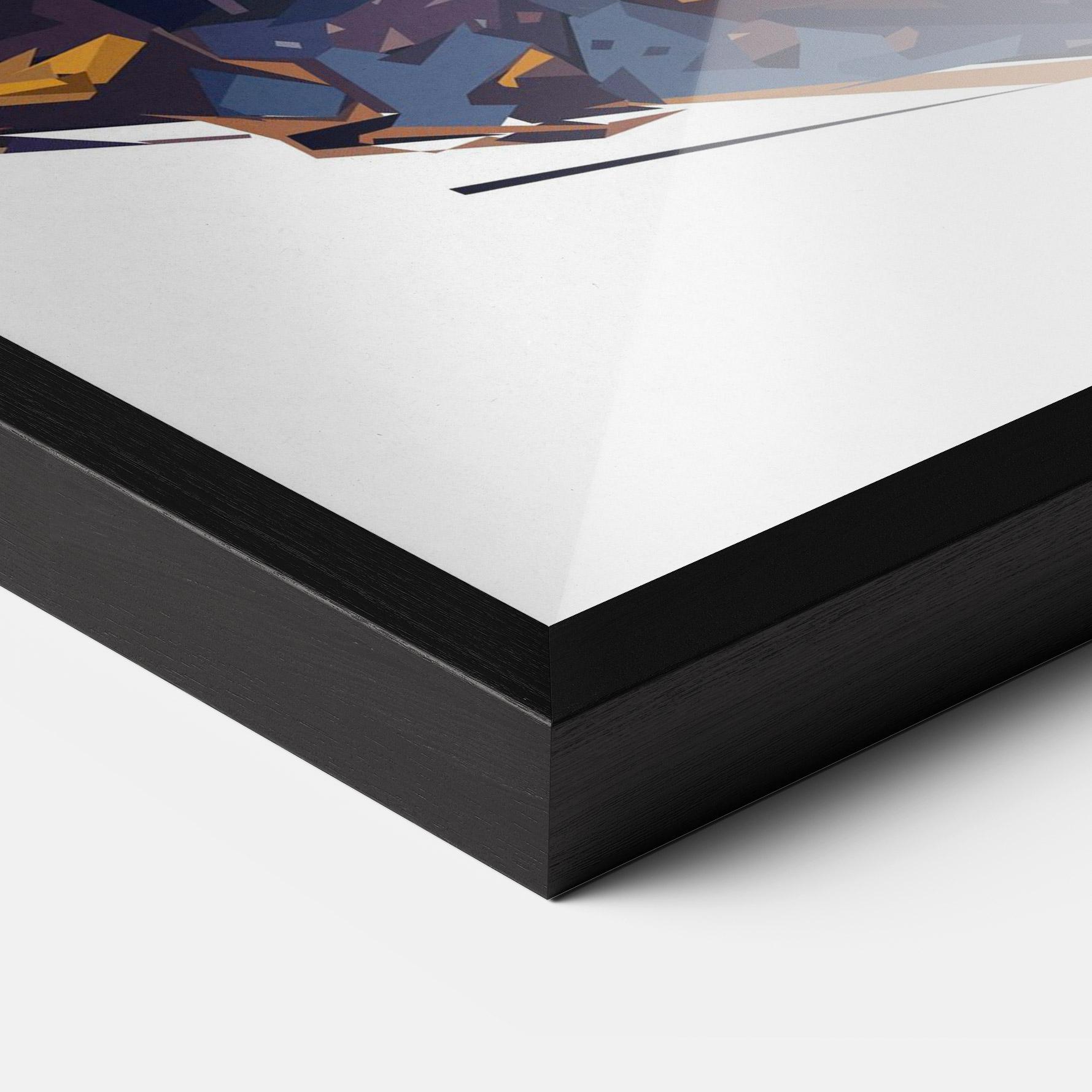 Keretezett Poszter Orange Rabbit Headset mockup 3