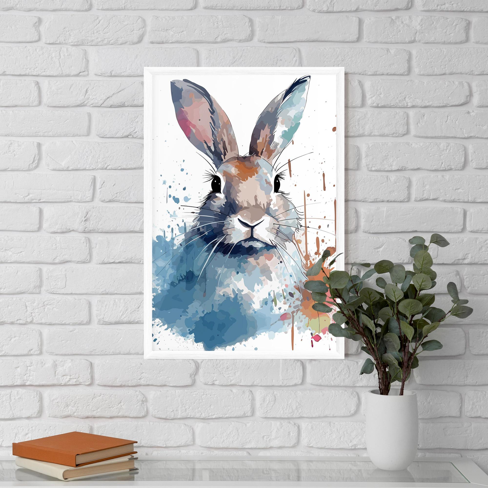 Keretezett Poszter Bunny Art Splash mockup 5