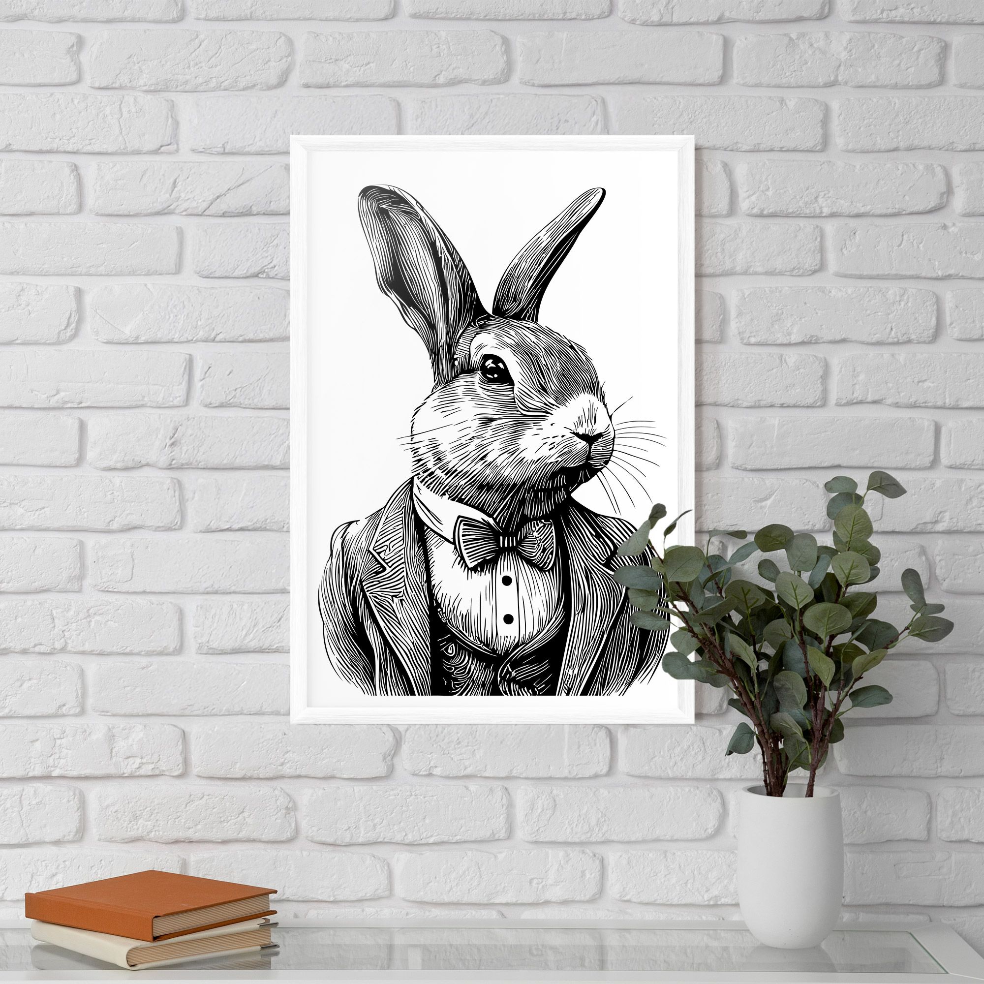 Bunny In Suit mockup 5