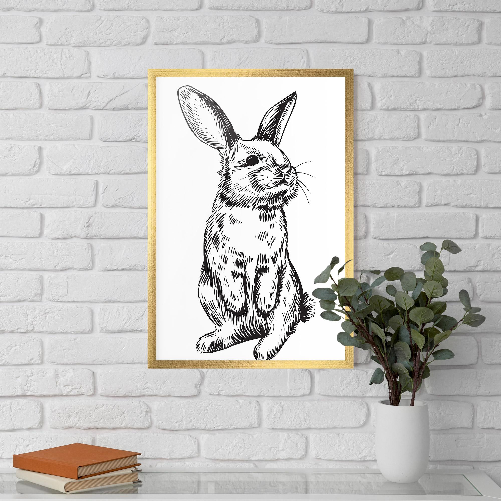 Keretezett Poszter Cute Bunny mockup 5