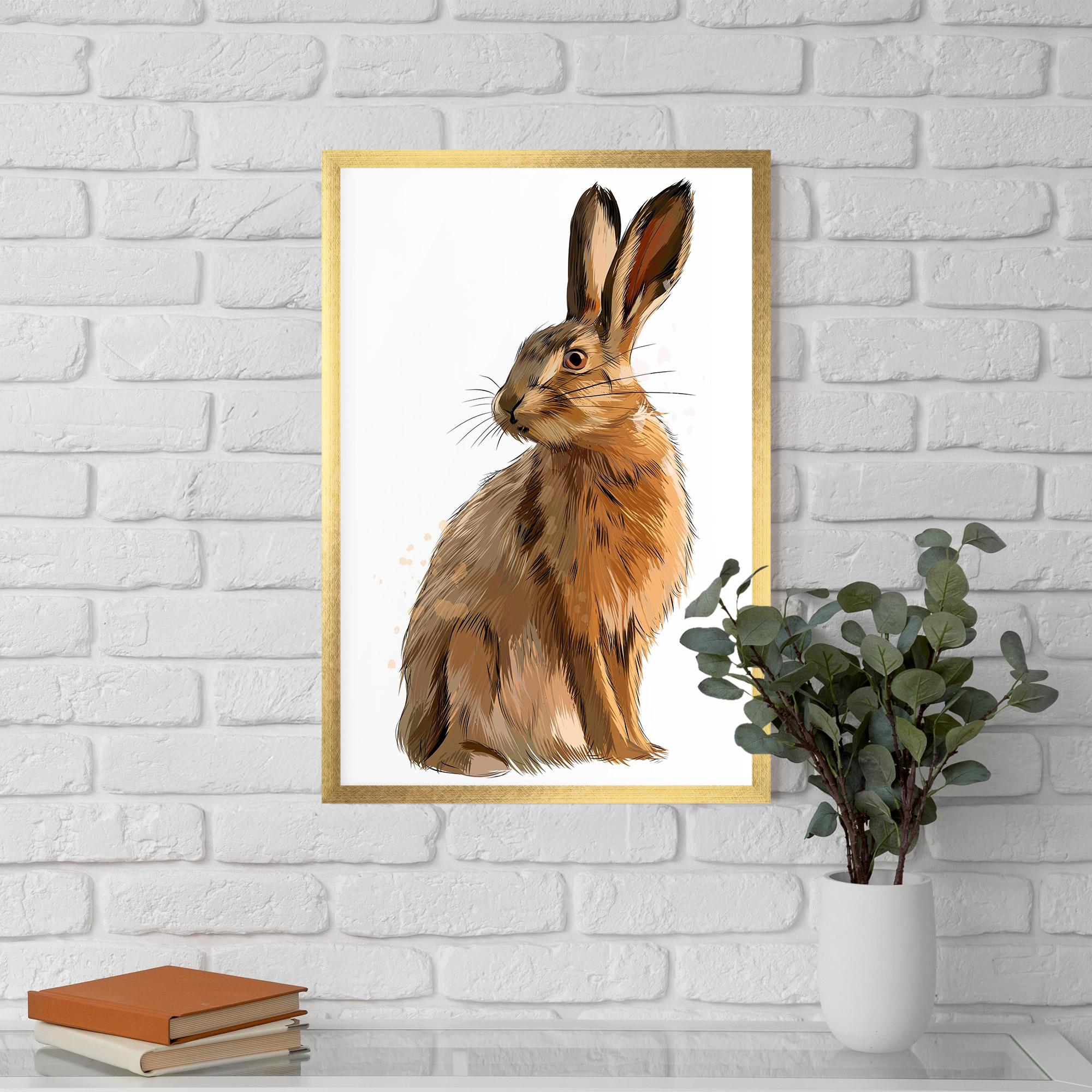 Keretezett Poszter Painted Bunny mockup 5