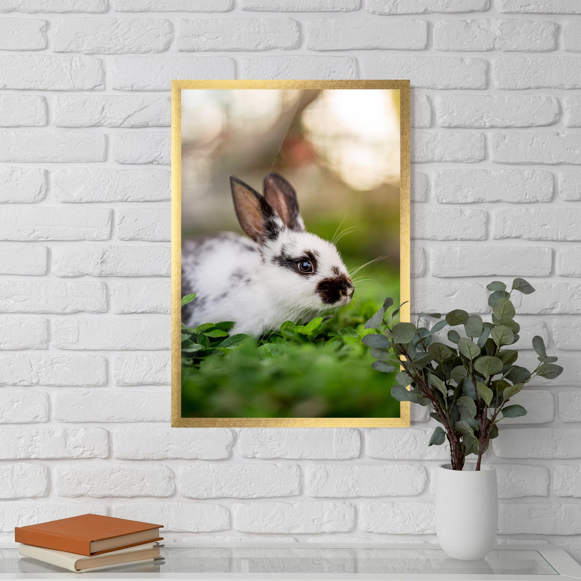 White Black Bunny mockup 5