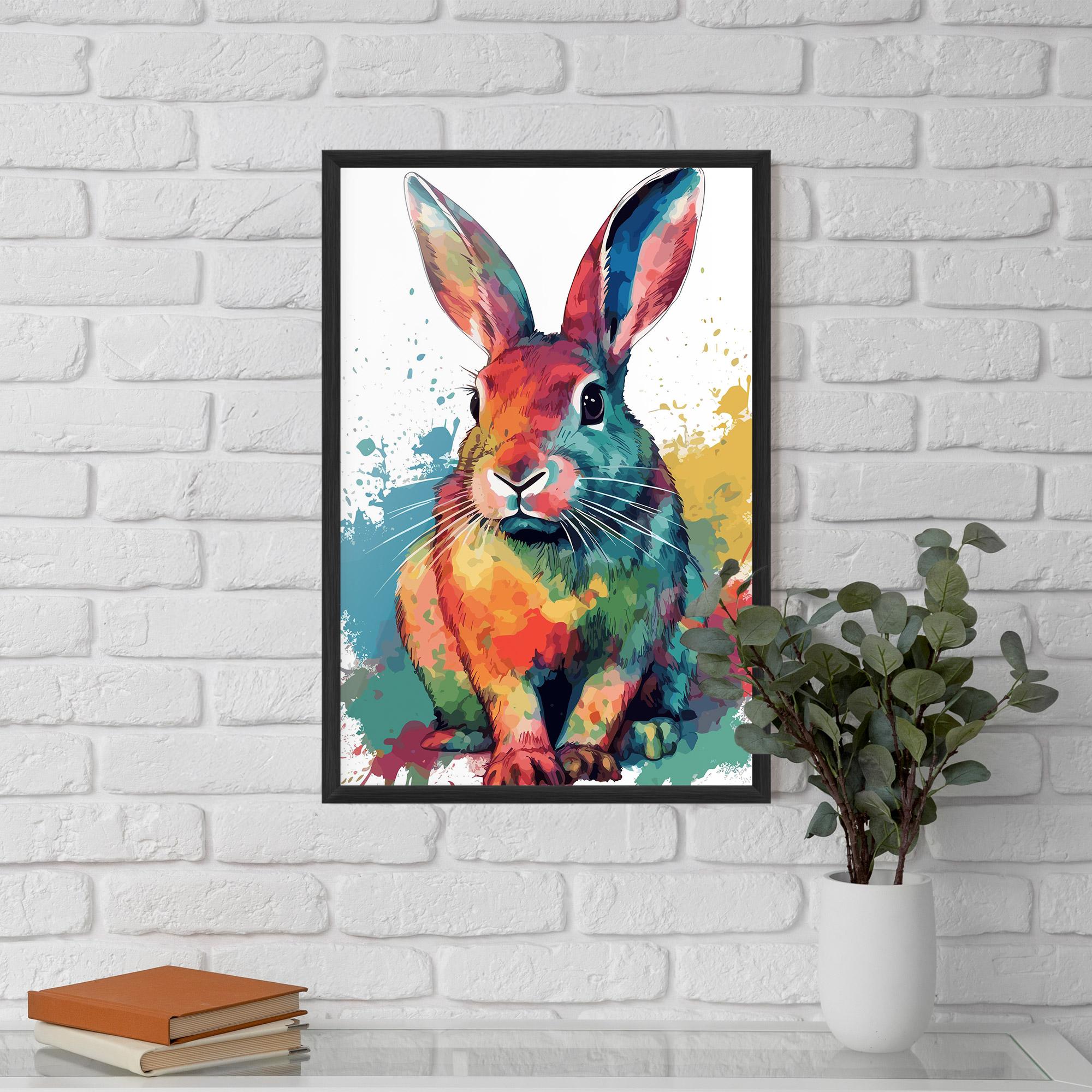 Keretezett Poszter Brush Rabbit mockup 5