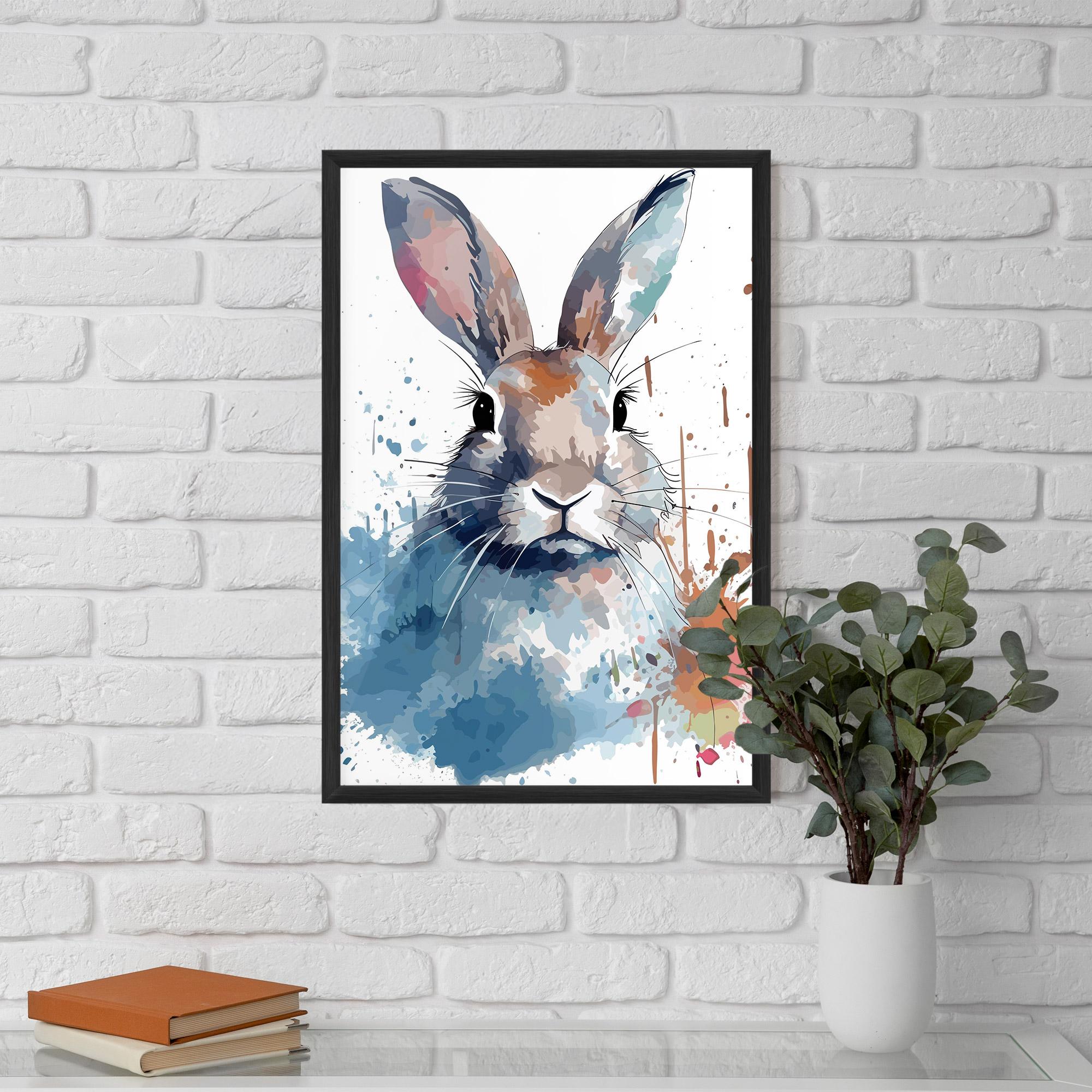 Keretezett Poszter Bunny Art Splash mockup 5